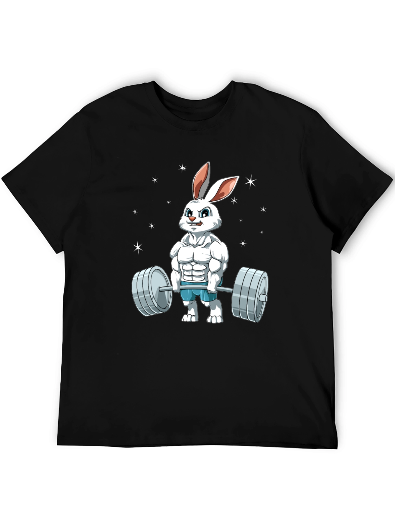 Funny Bunny Gym T-Shirt - Weightlifting Easter Rabbit