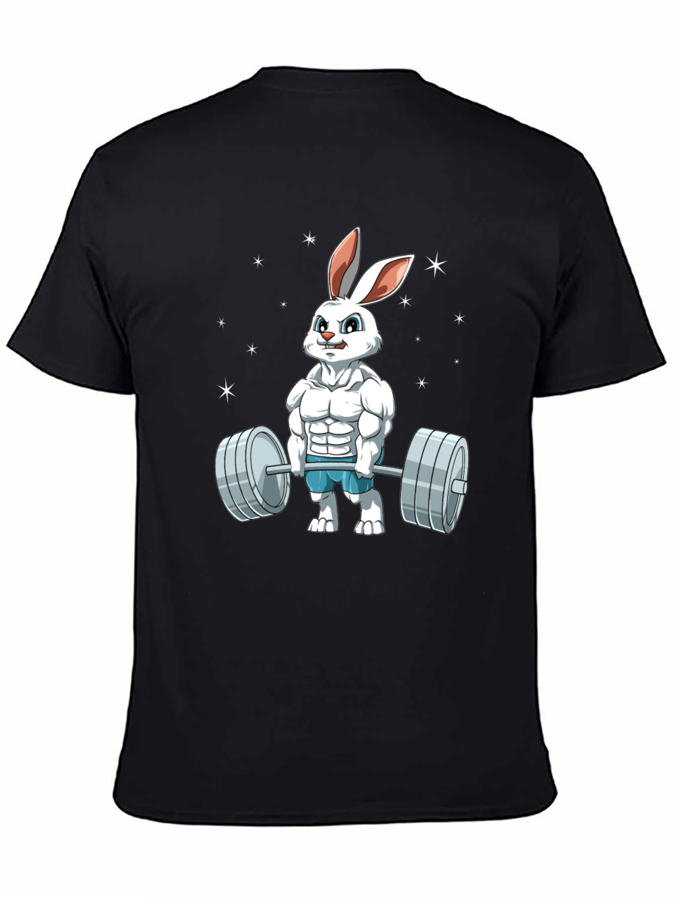 Funny Bunny Gym T-Shirt - Weightlifting Easter Rabbit