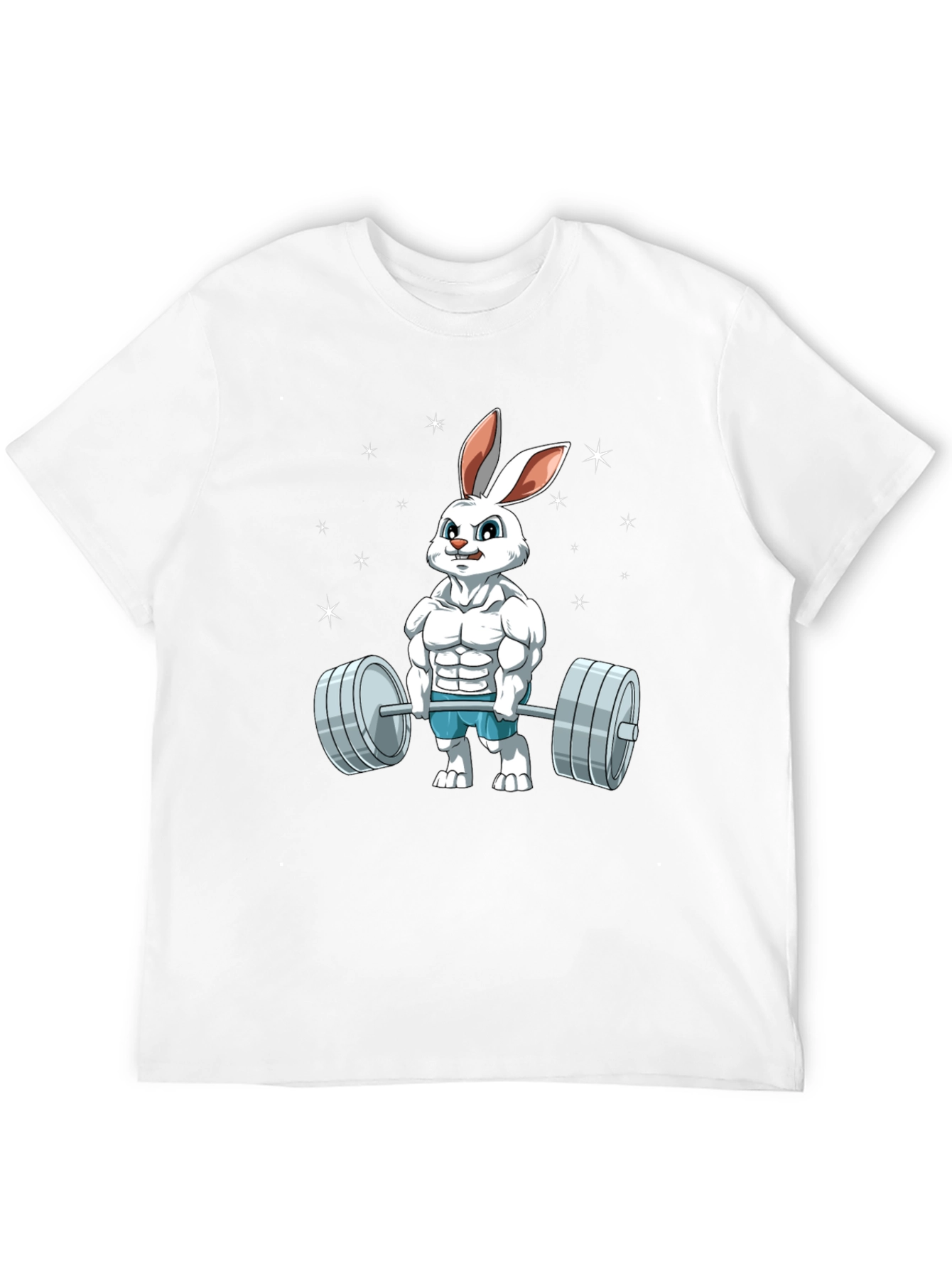 Funny Bunny Gym T-Shirt - Weightlifting Easter Rabbit