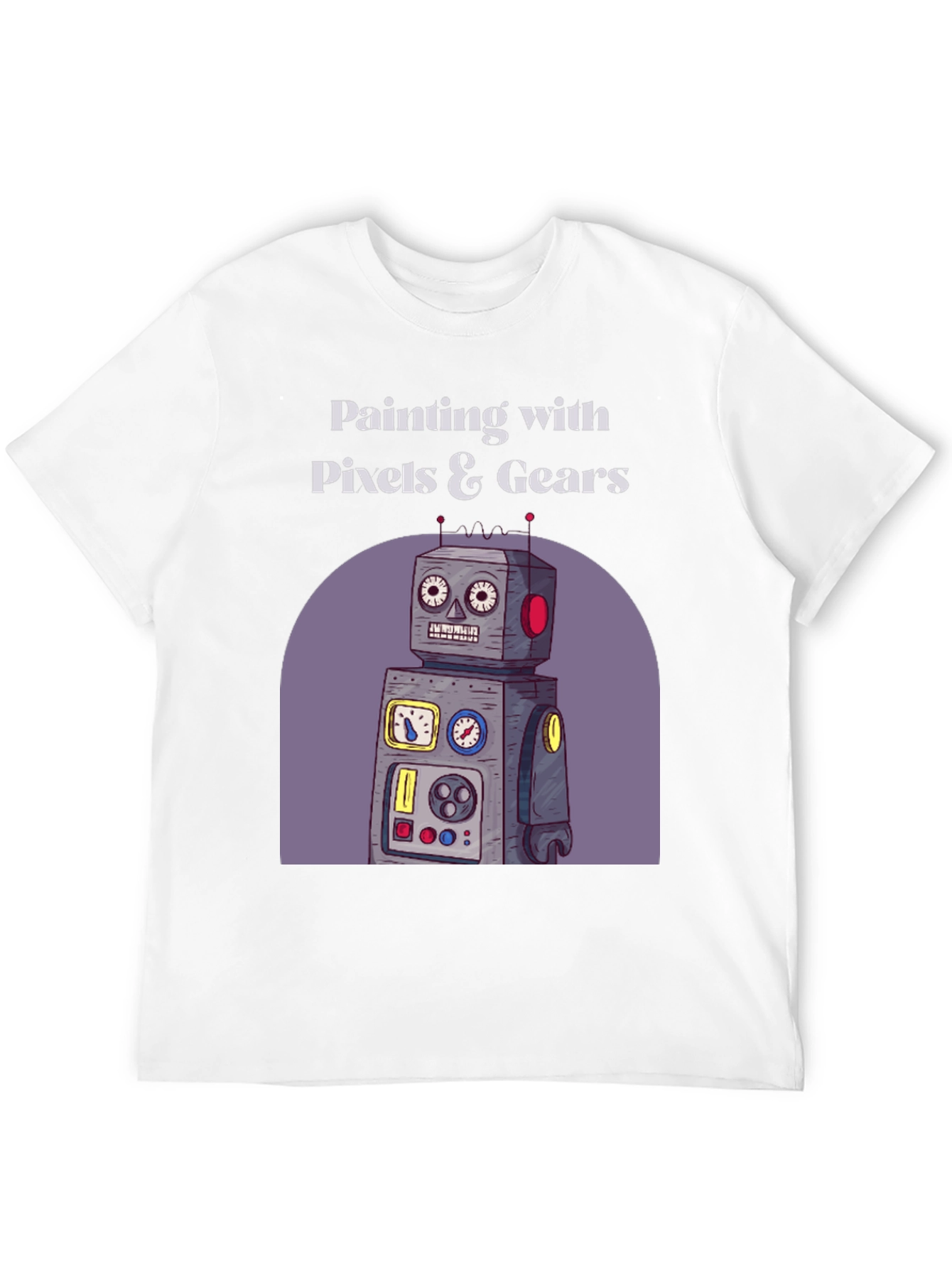 Painting with Pixels & Gears Black T-Shirt