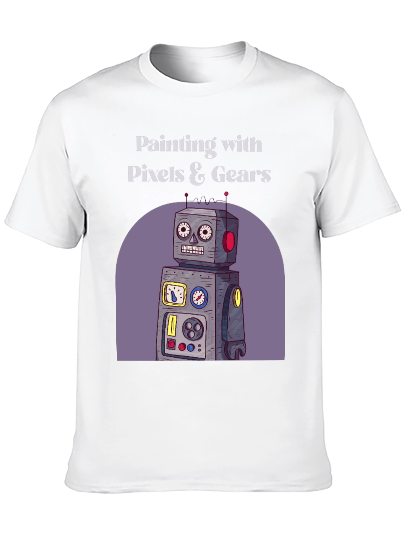 Painting with Pixels & Gears Black T-Shirt