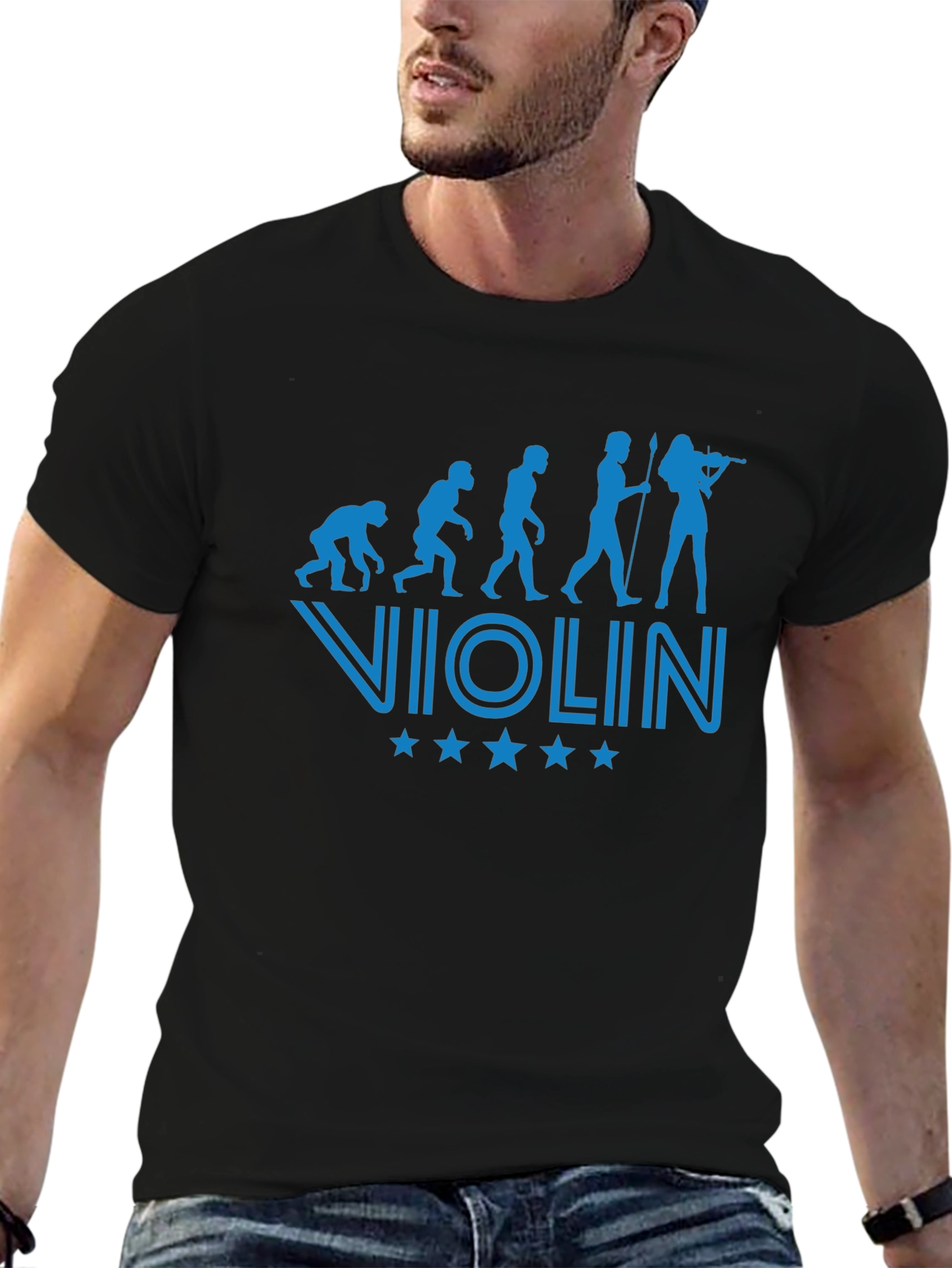 Evolution of Violinist T-Shirt - Black