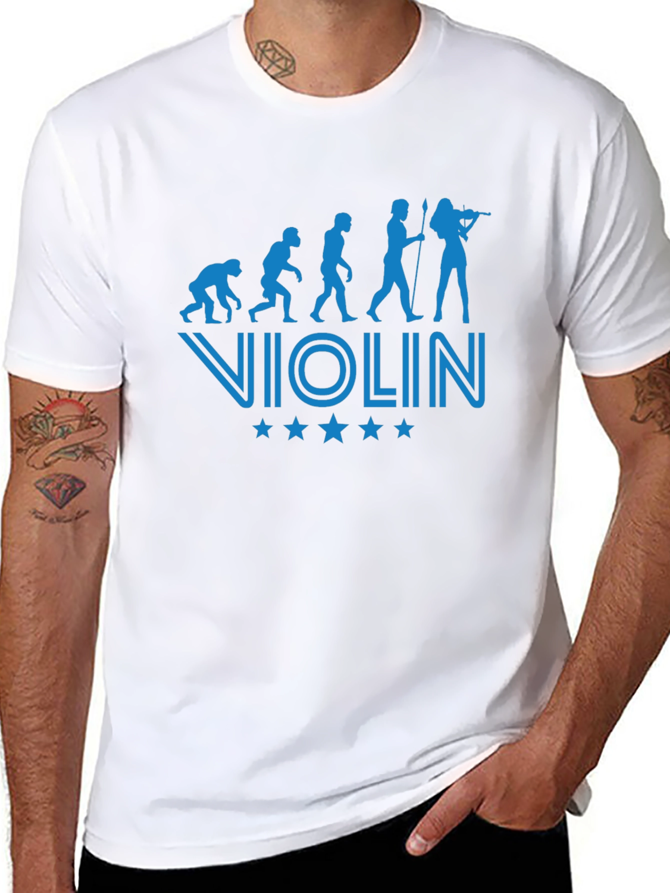 Evolution of Violinist T-Shirt - Black