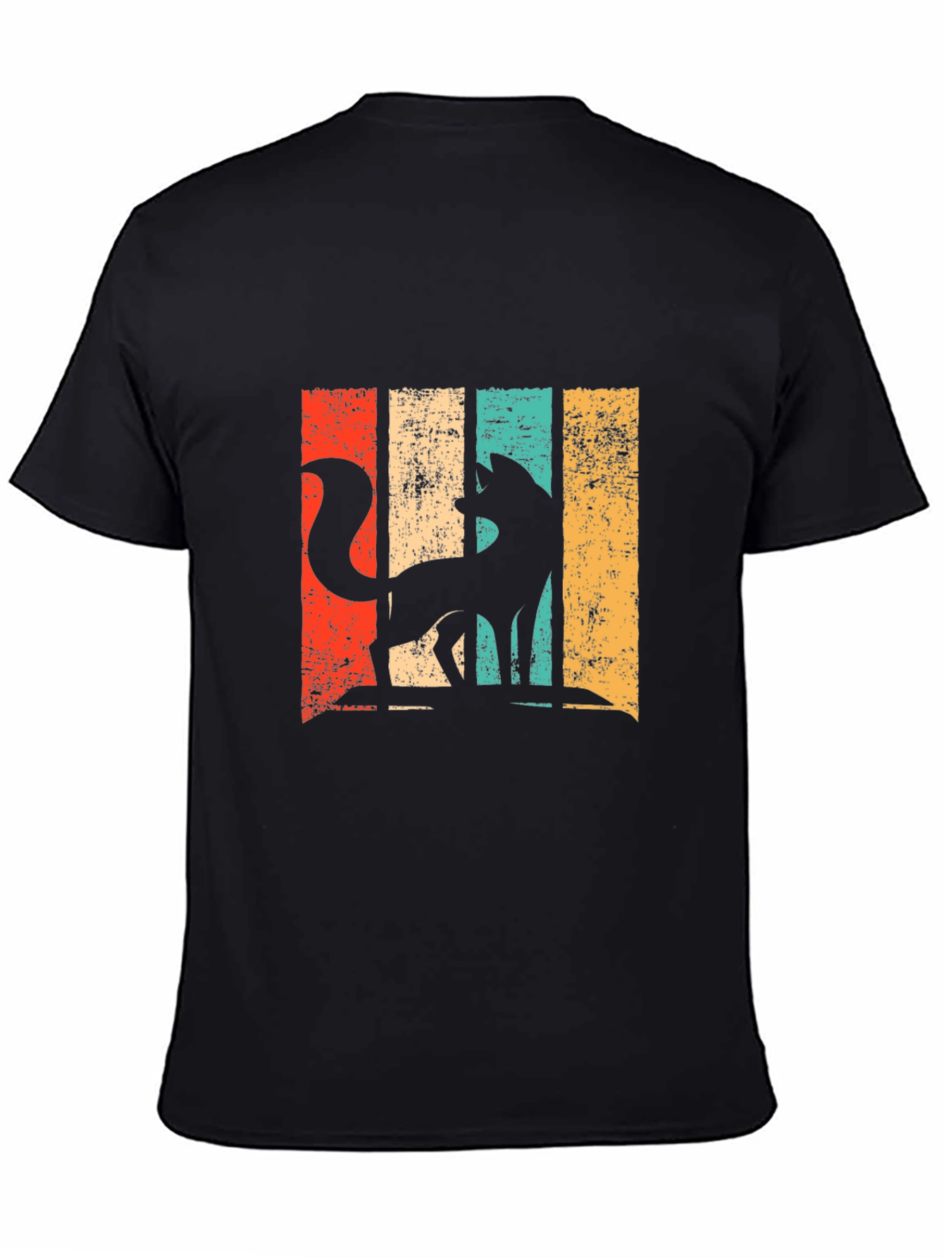 Retro Fox Graphic T-Shirt - Distressed Design
