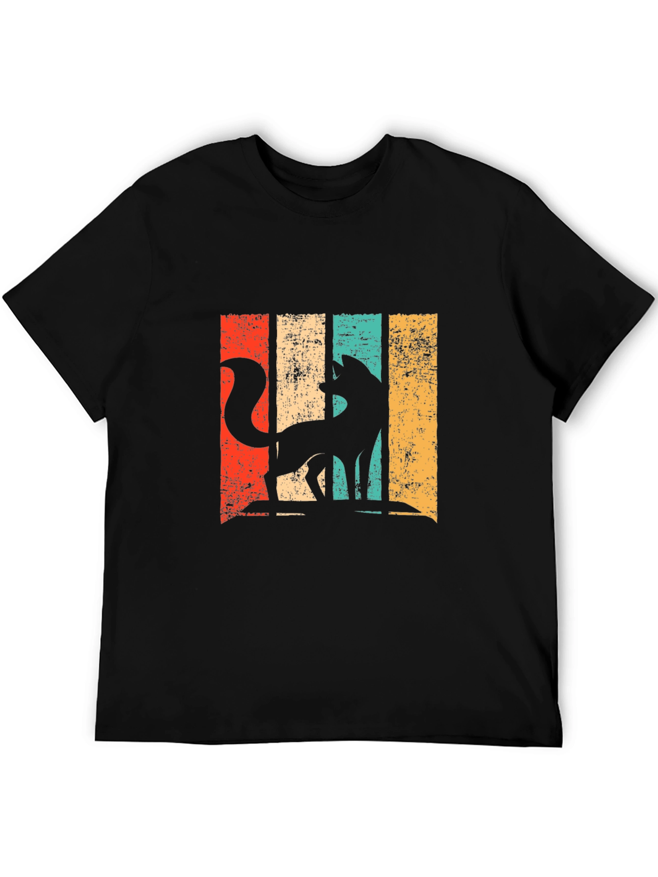 Retro Fox Graphic T-Shirt - Distressed Design