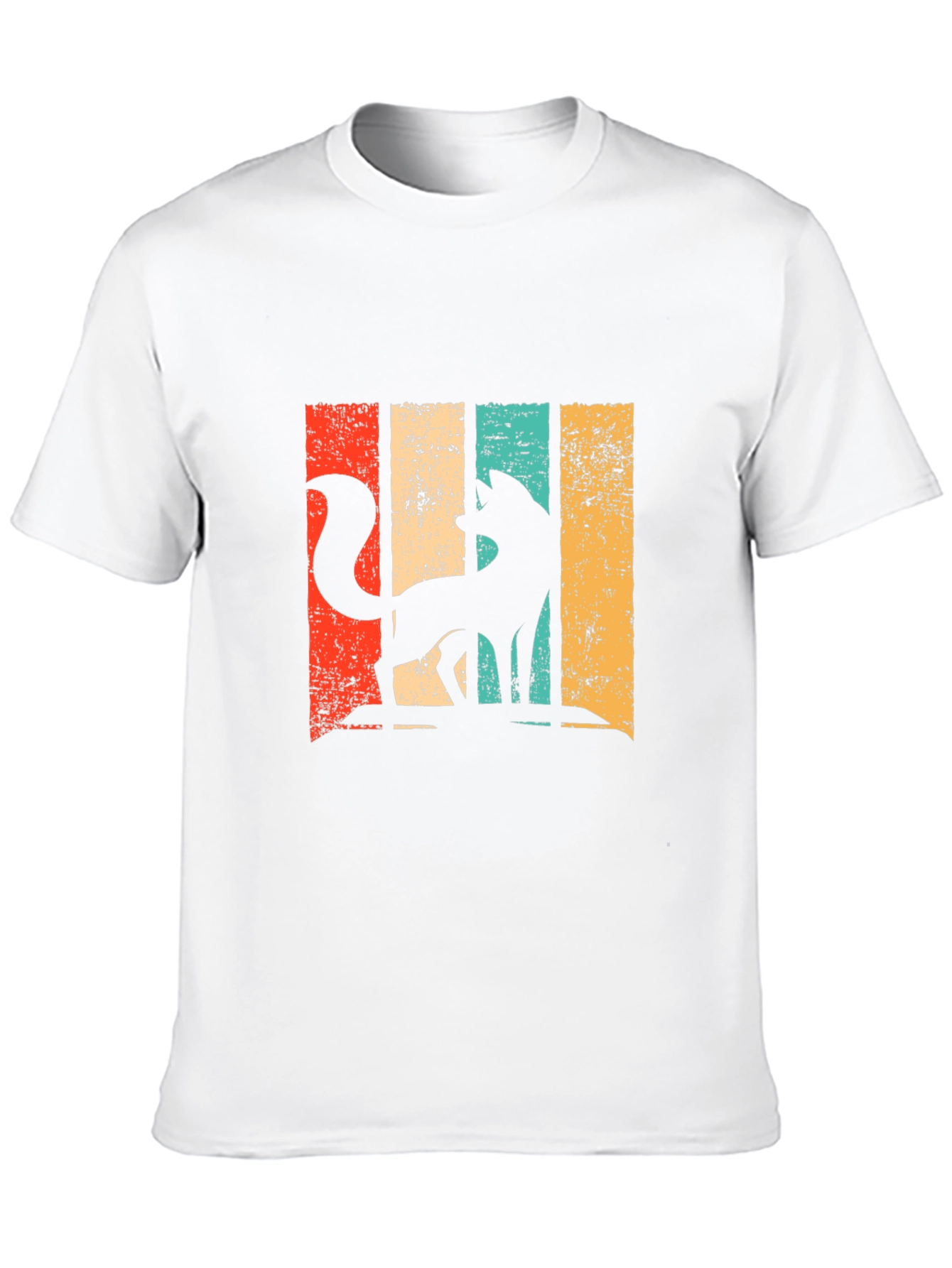 Retro Fox Graphic T-Shirt - Distressed Design