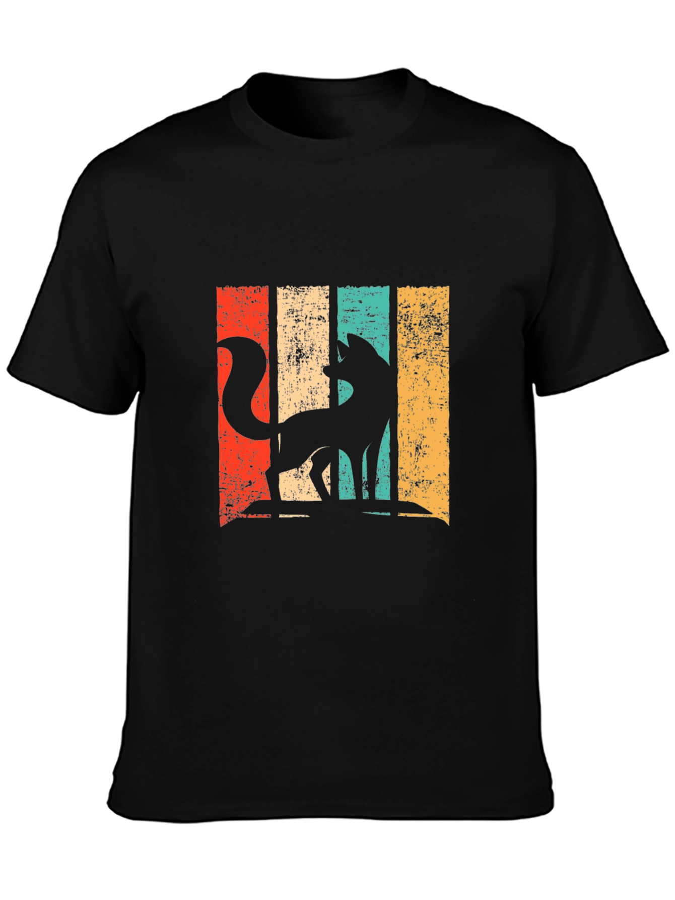 Retro Fox Graphic T-Shirt - Distressed Design