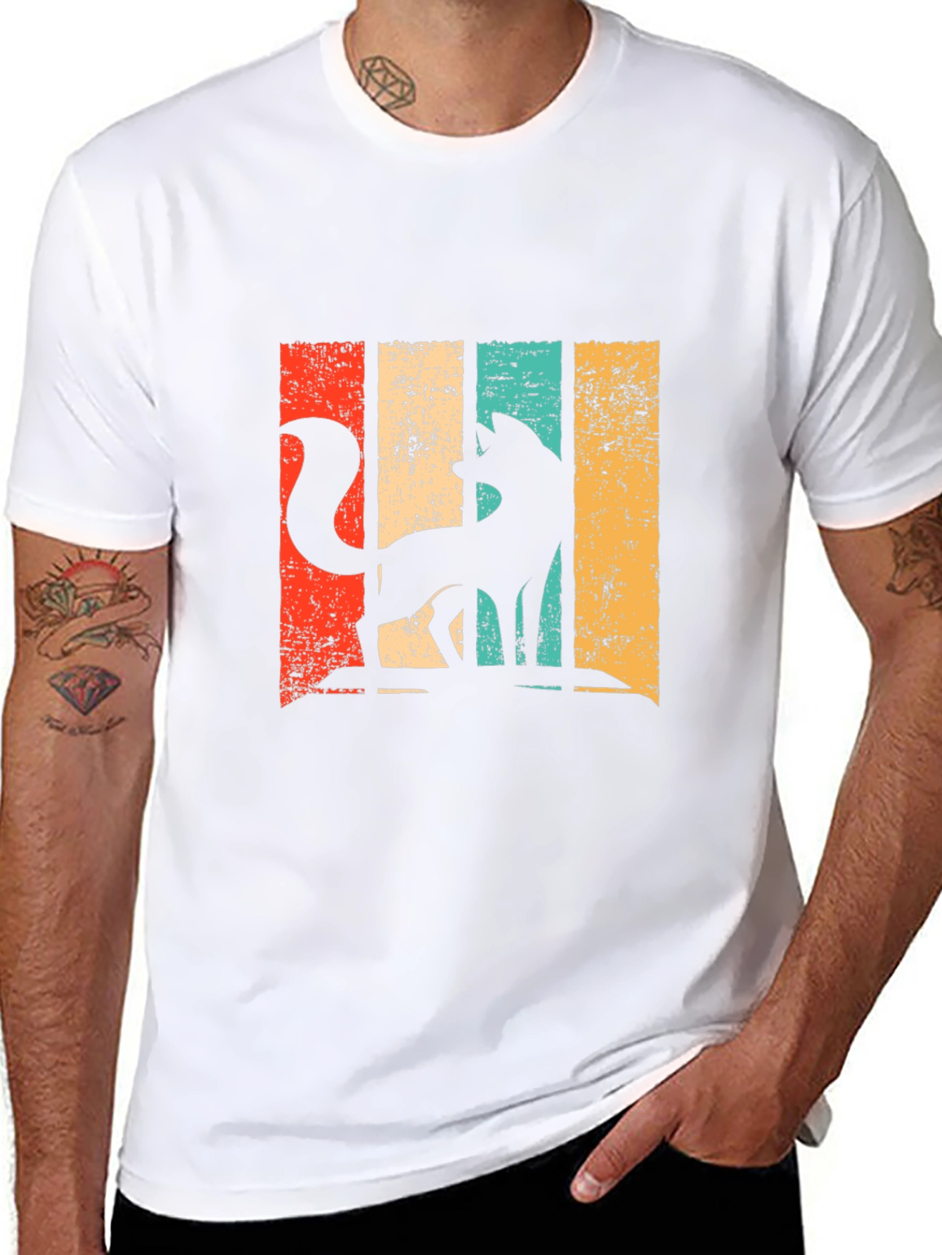 Retro Fox Graphic T-Shirt - Distressed Design