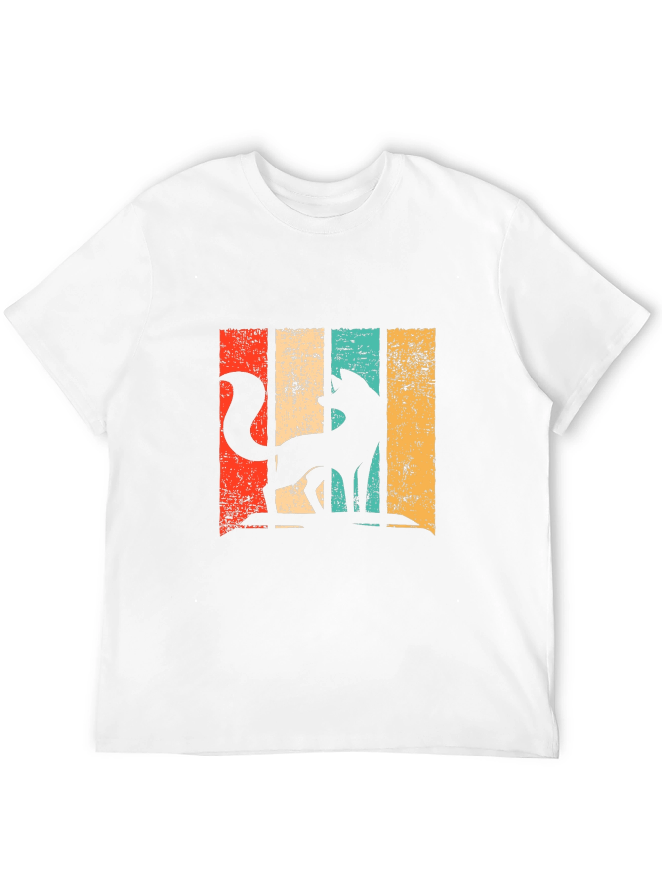 Retro Fox Graphic T-Shirt - Distressed Design