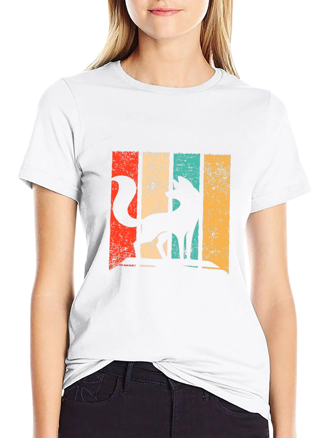 Retro Fox Graphic T-Shirt - Distressed Design