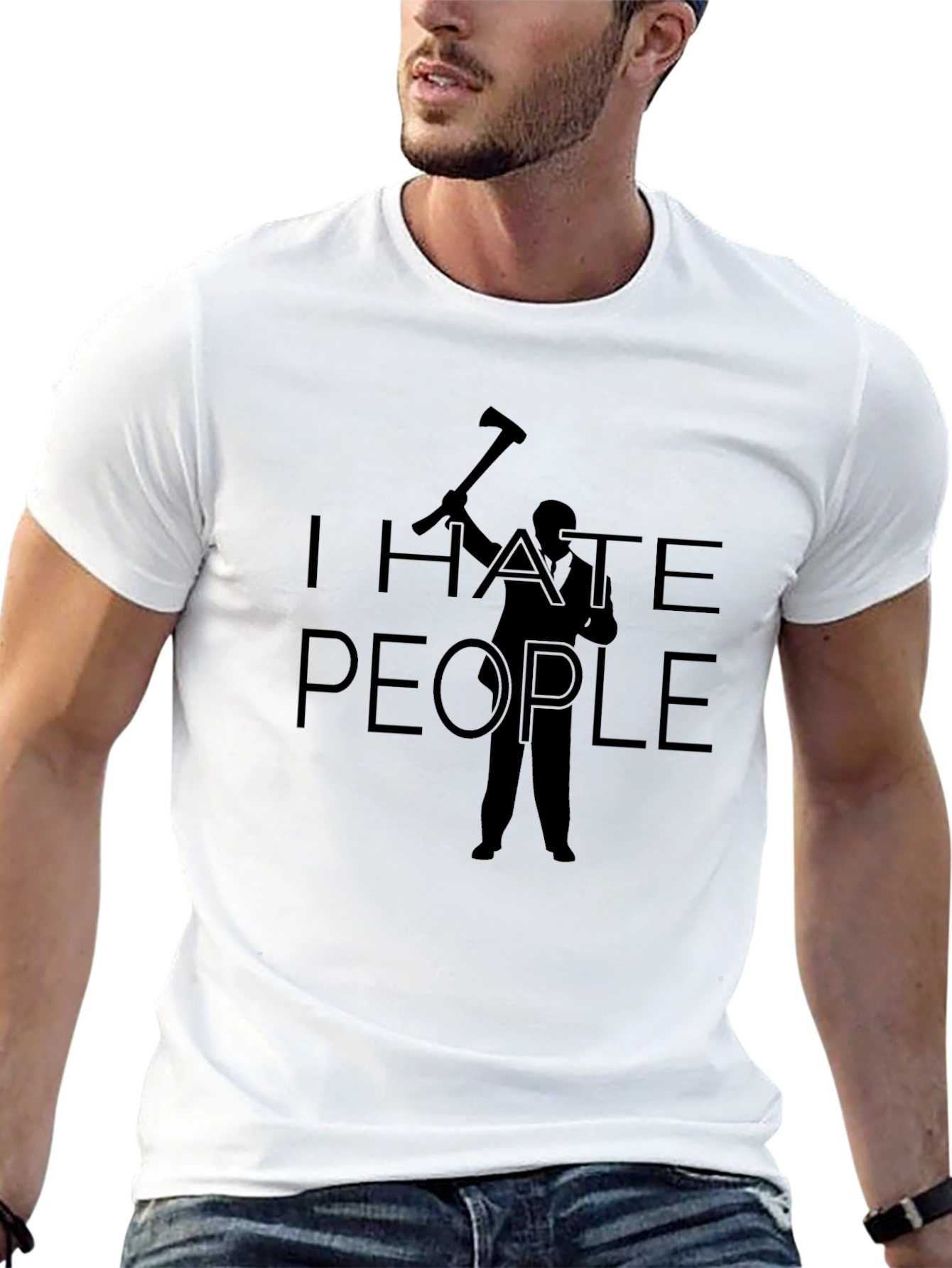 I Hate People T-Shirt - Axe Graphic Tee