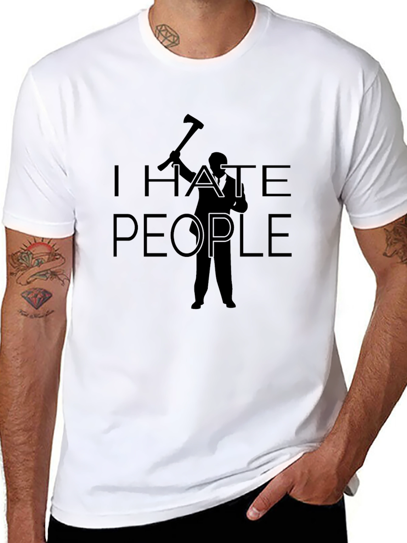 I Hate People T-Shirt - Axe Graphic Tee