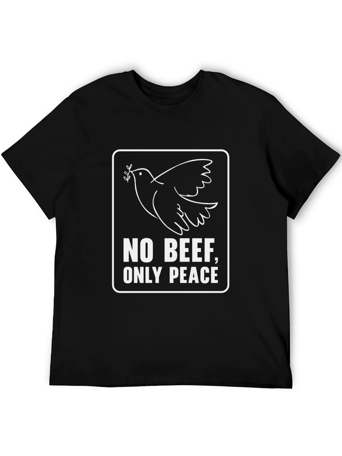 No Beef Only Peace Dove Graphic T-Shirt