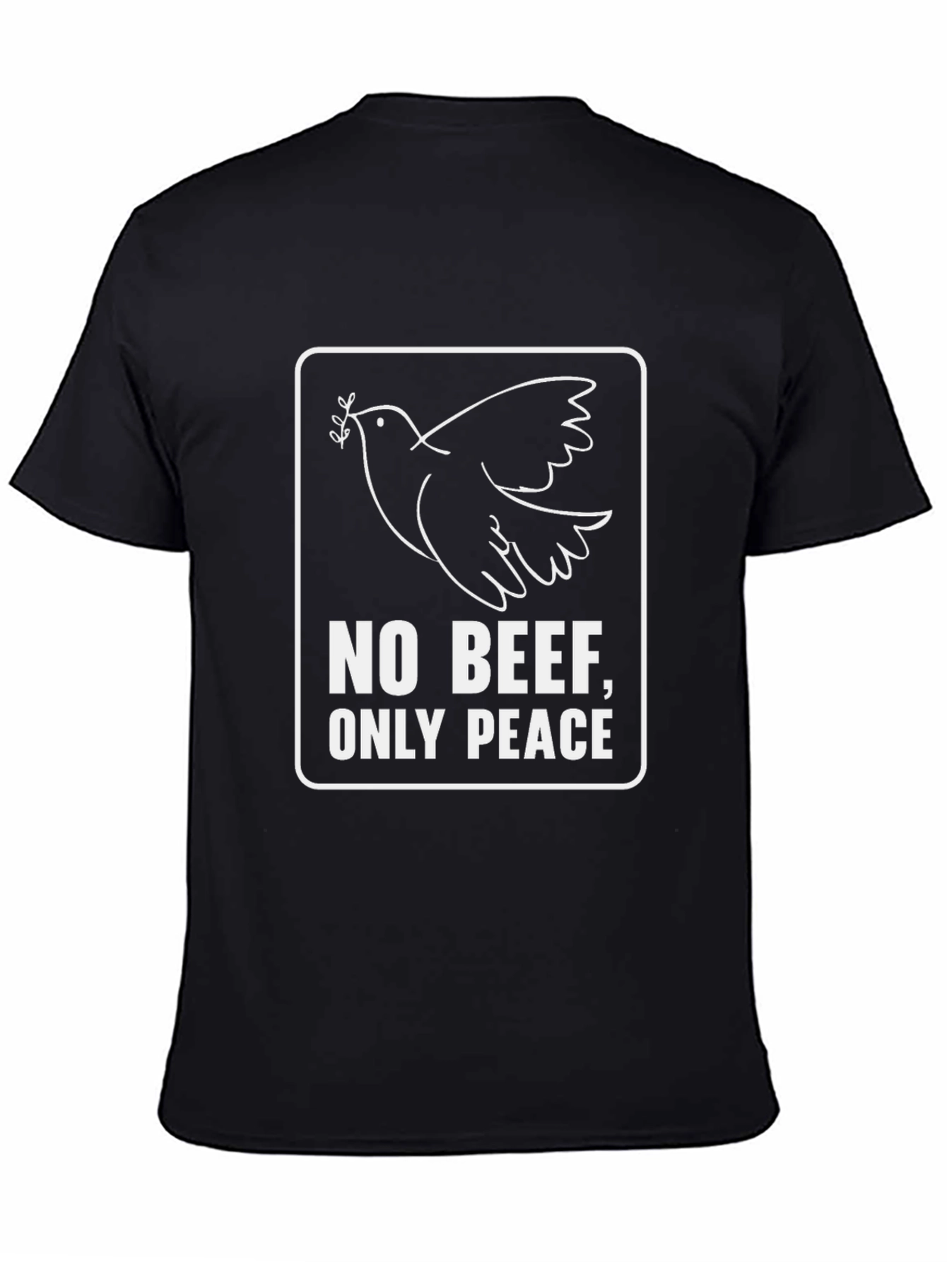 No Beef Only Peace Dove Graphic T-Shirt