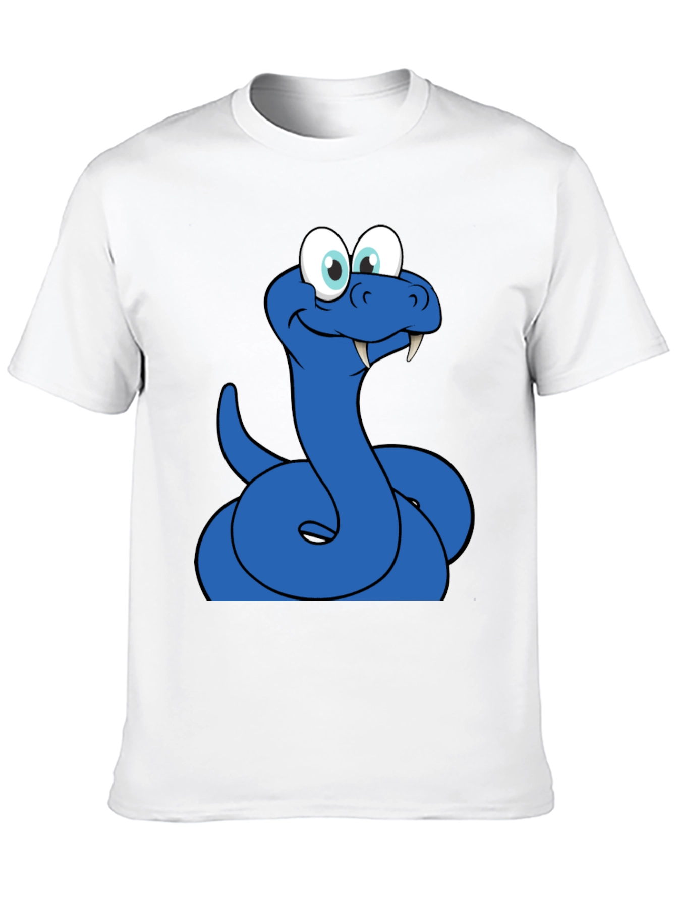 Cartoon Snake Graphic Tee - Mens Black T-Shirt