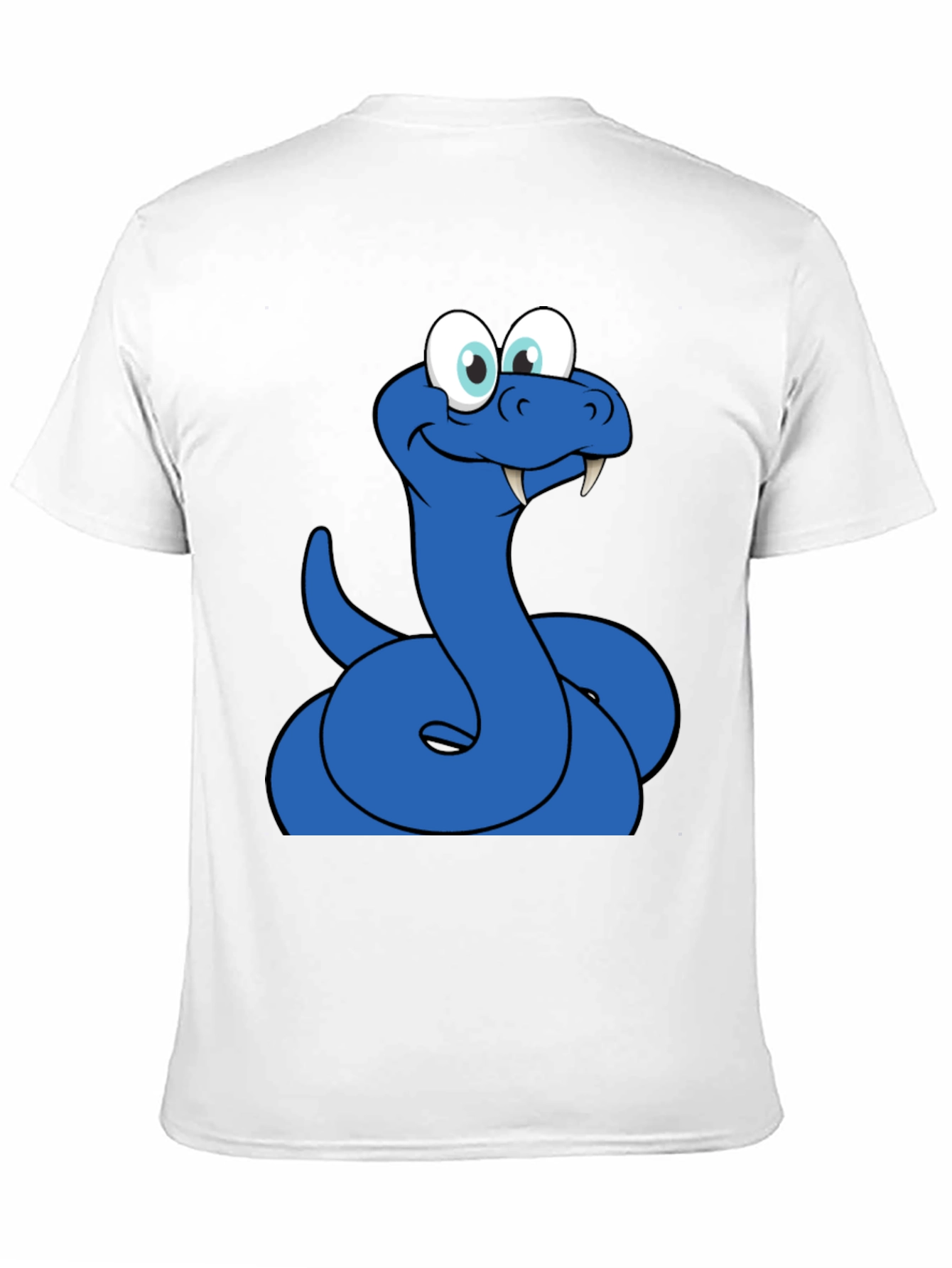 Cartoon Snake Graphic Tee - Mens Black T-Shirt