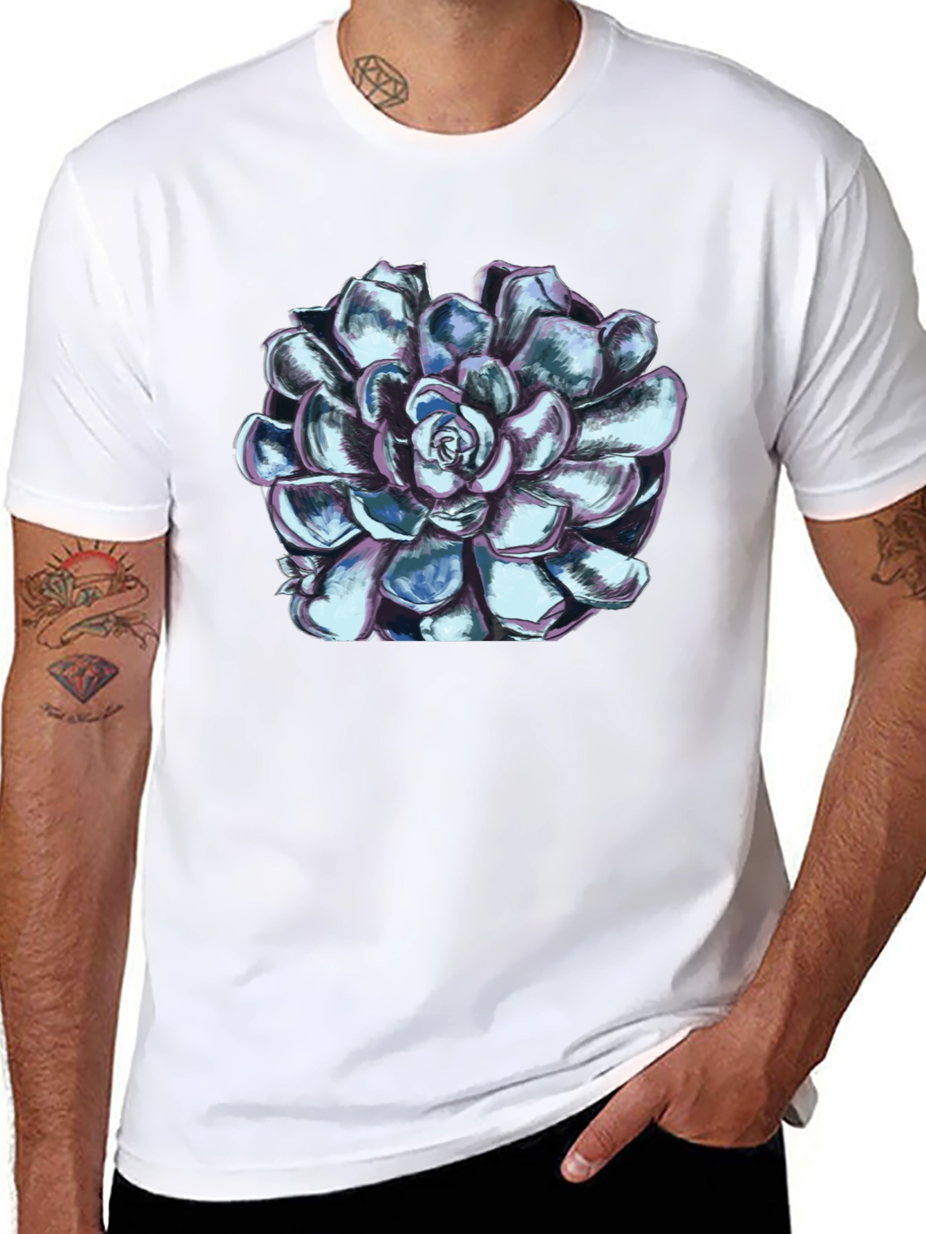 Succulent Graphic Tee - Black Unisex T-Shirt