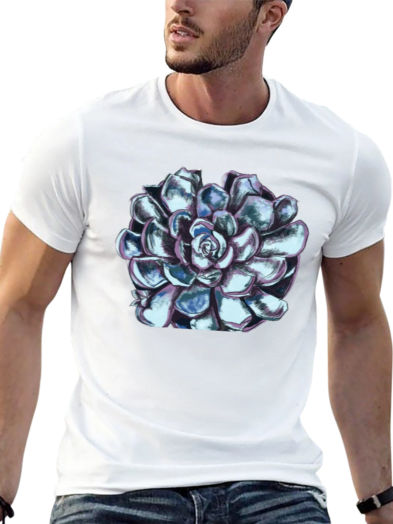 Succulent Graphic Tee - Black Unisex T-Shirt