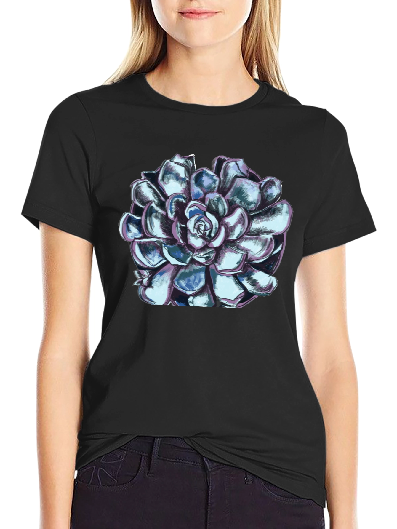 Succulent Graphic Tee - Black Unisex T-Shirt