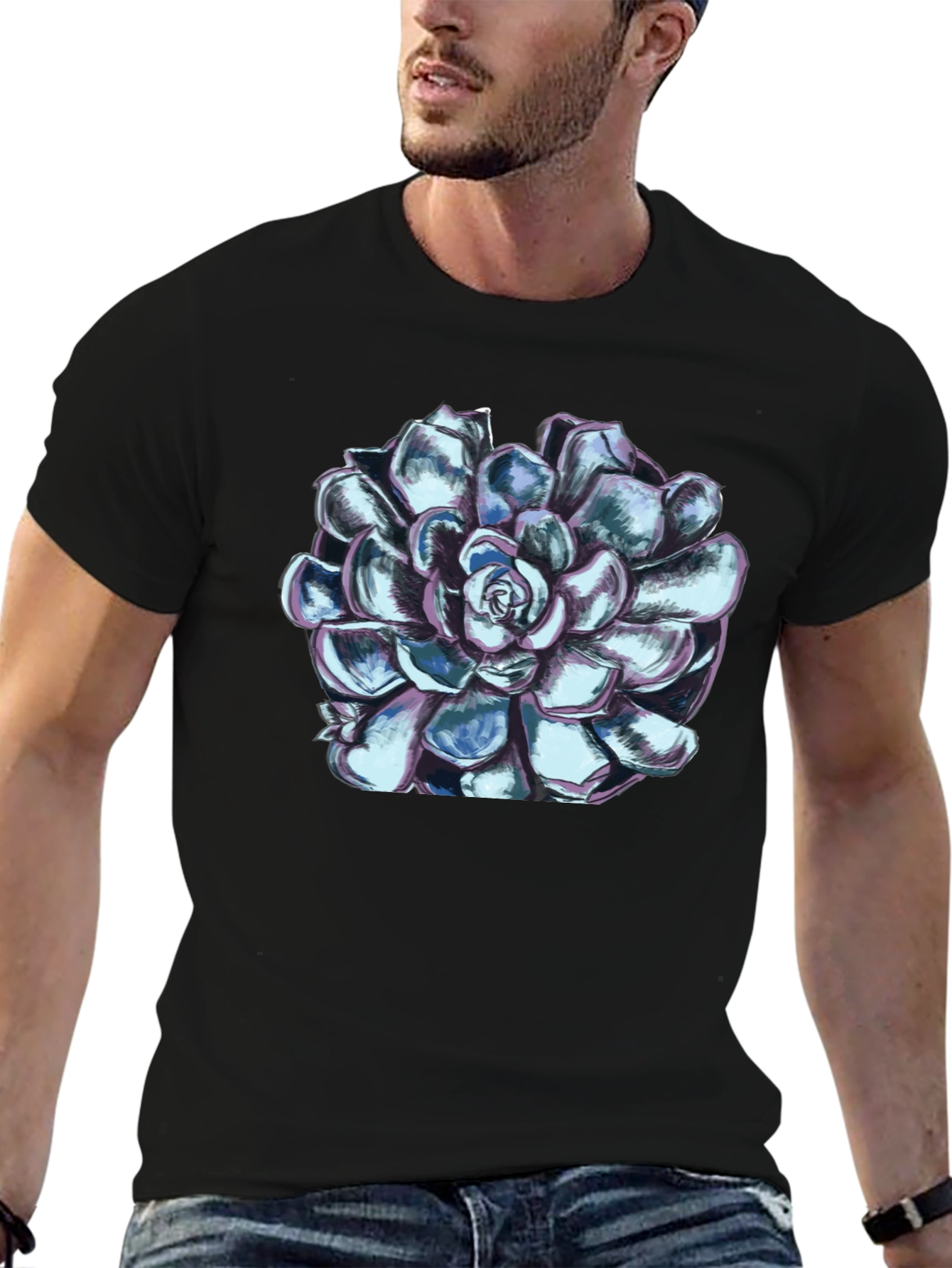 Succulent Graphic Tee - Black Unisex T-Shirt