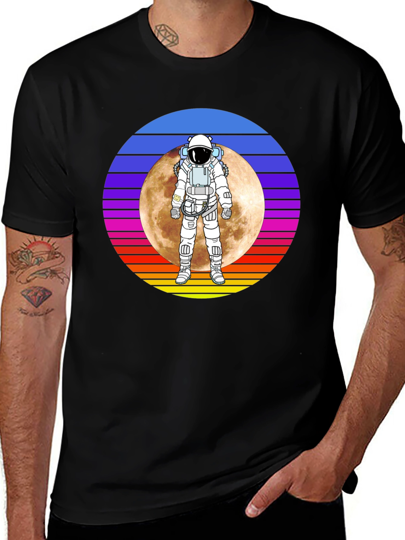 Astronaut Moon T-Shirt - Space Graphic Tee