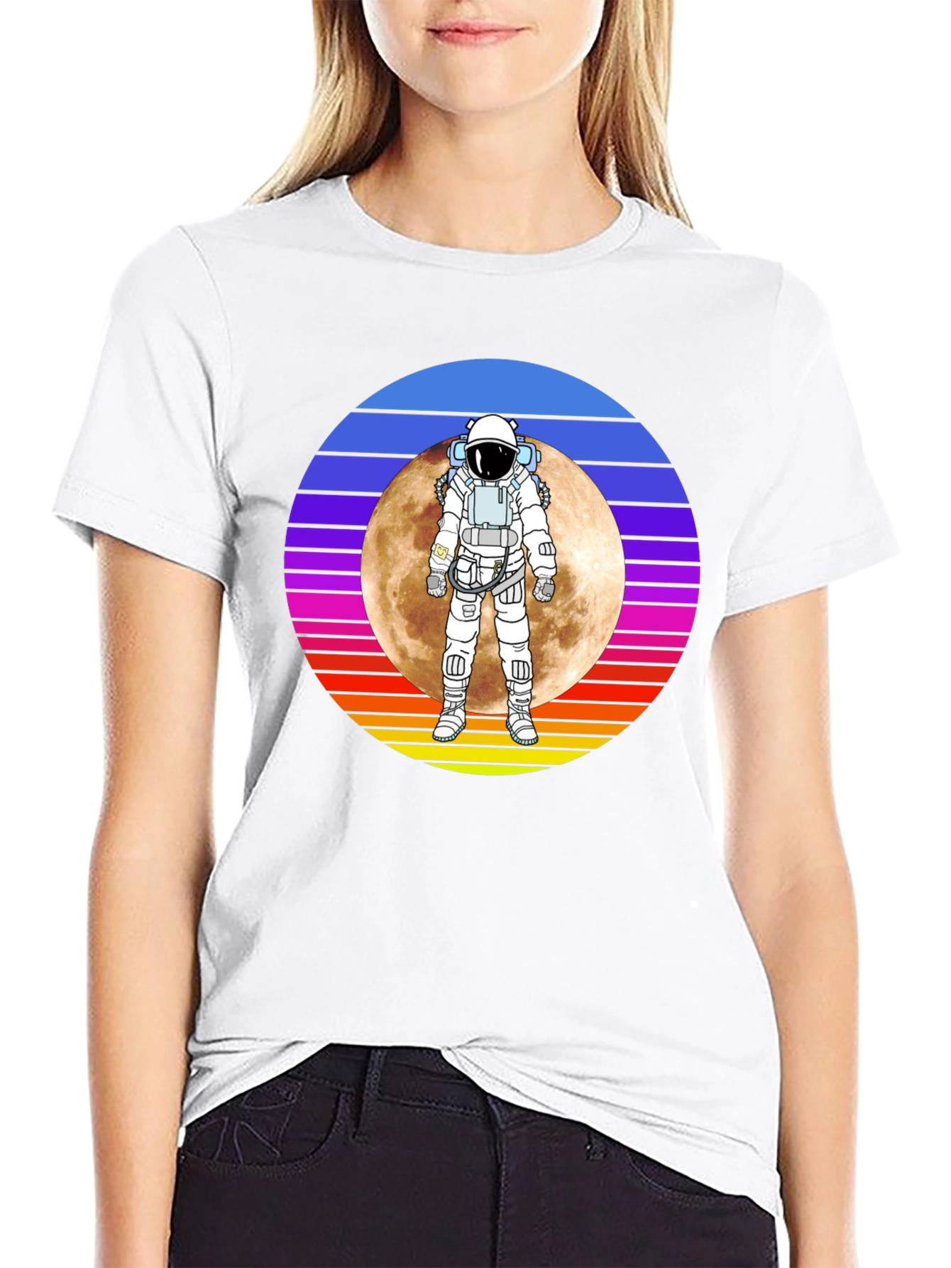 Astronaut Moon T-Shirt - Space Graphic Tee