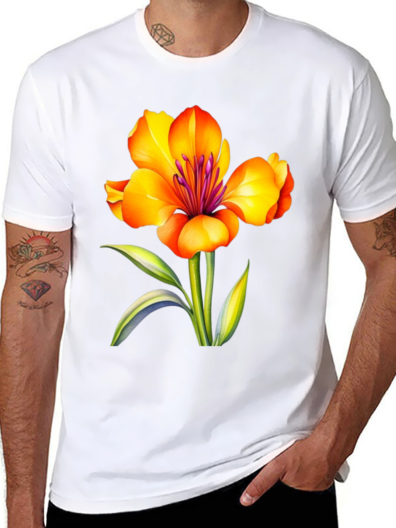 Floral T-Shirt - Vibrant Flower Graphic Tee