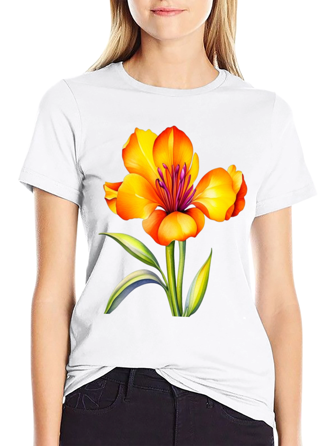 Floral T-Shirt - Vibrant Flower Graphic Tee