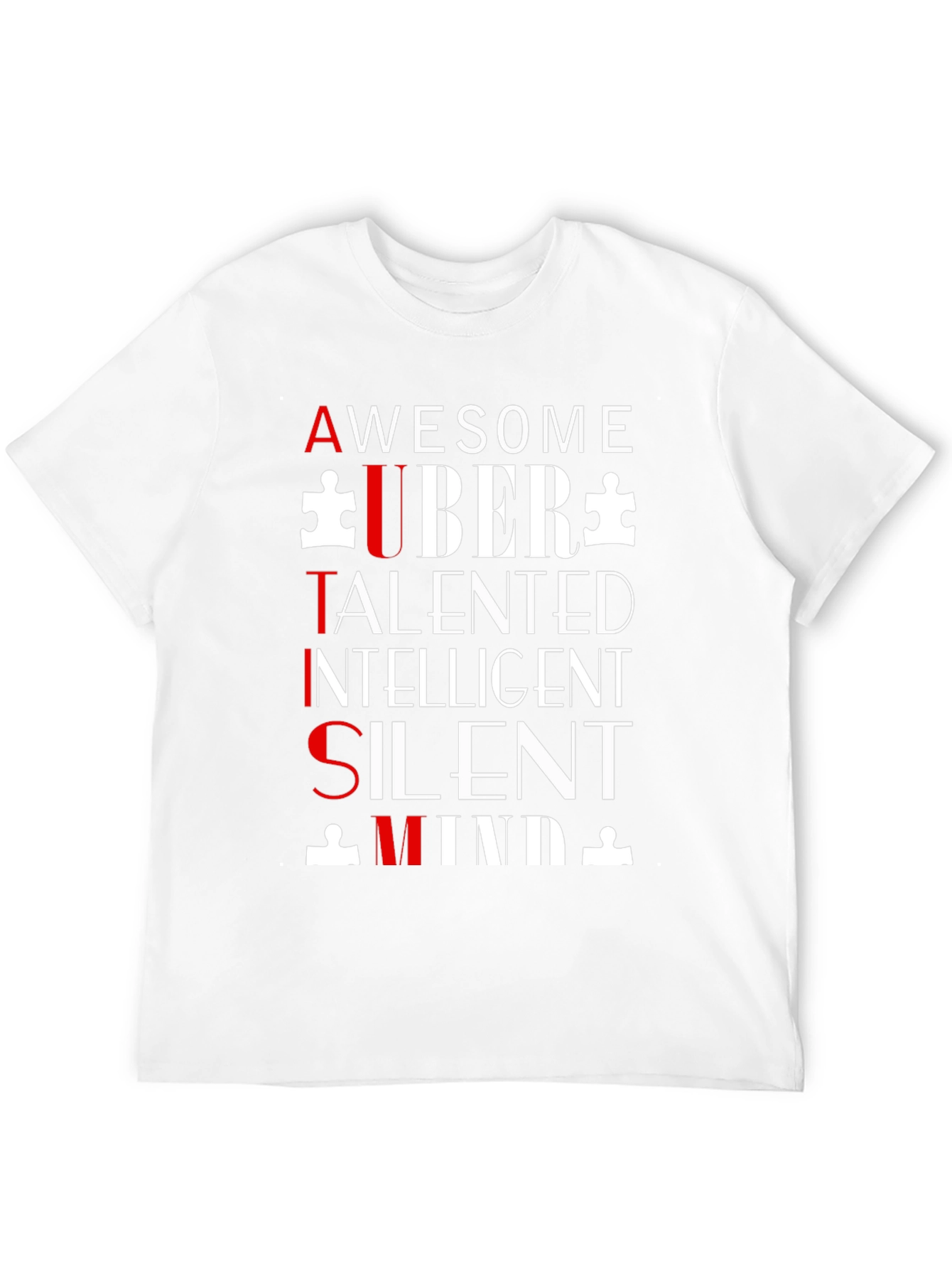 Autism Awareness Graphic Tee - Awesome Uber Talented