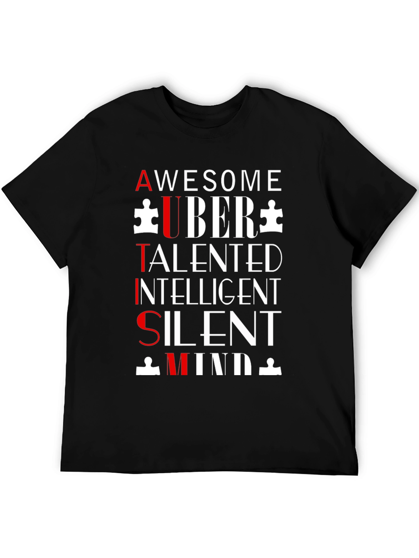 Autism Awareness Graphic Tee - Awesome Uber Talented