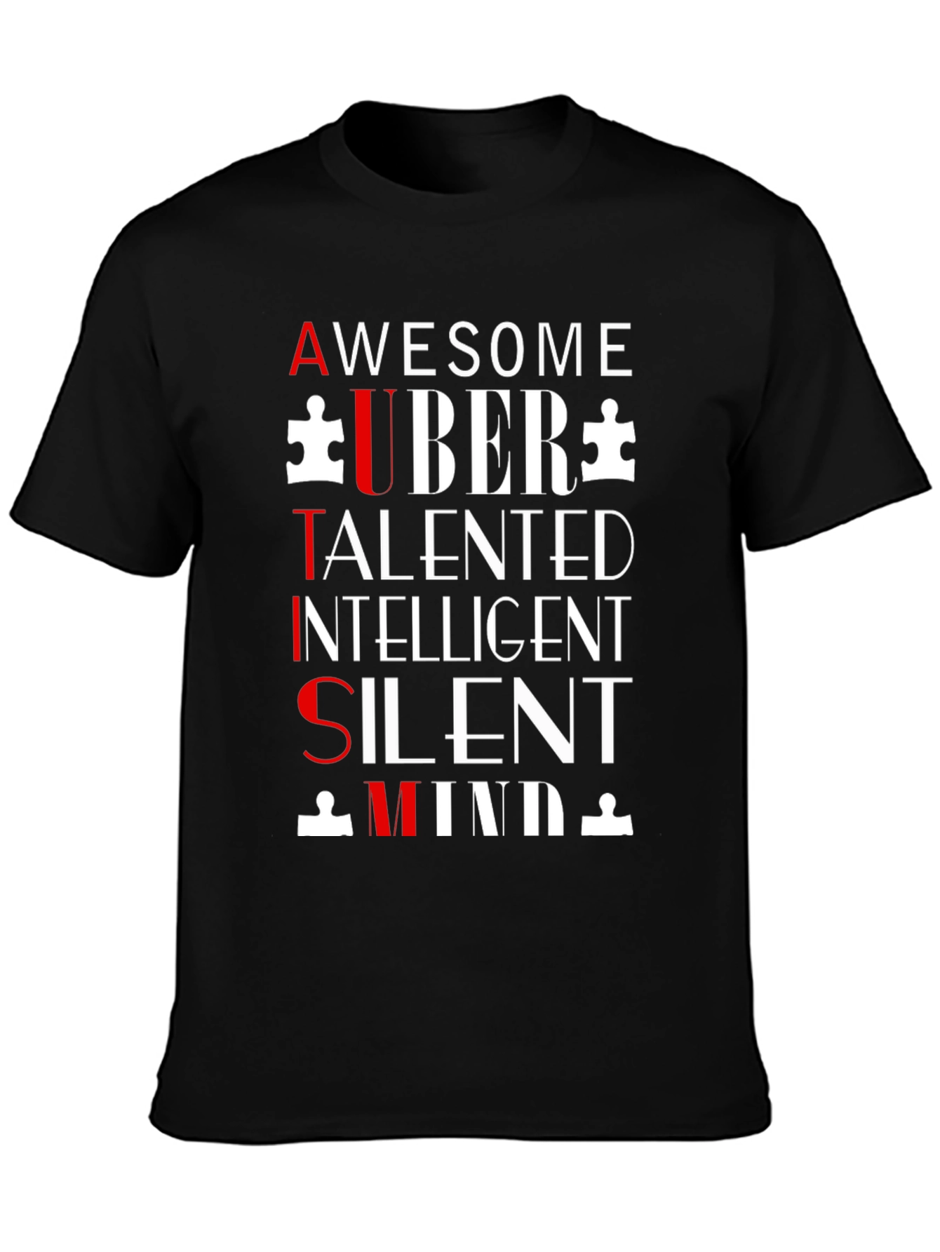 Autism Awareness Graphic Tee - Awesome Uber Talented