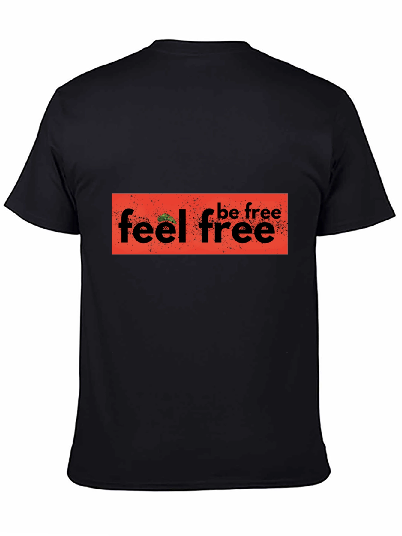 Feel Free Graphic Black T-Shirt