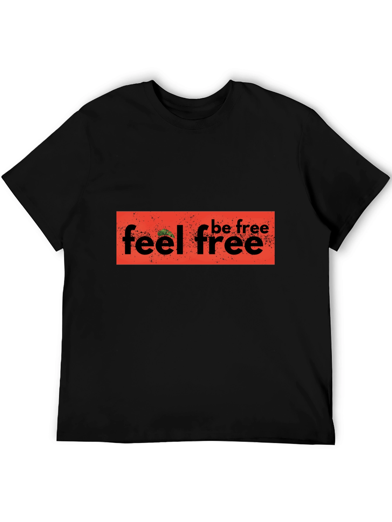Feel Free Graphic Black T-Shirt