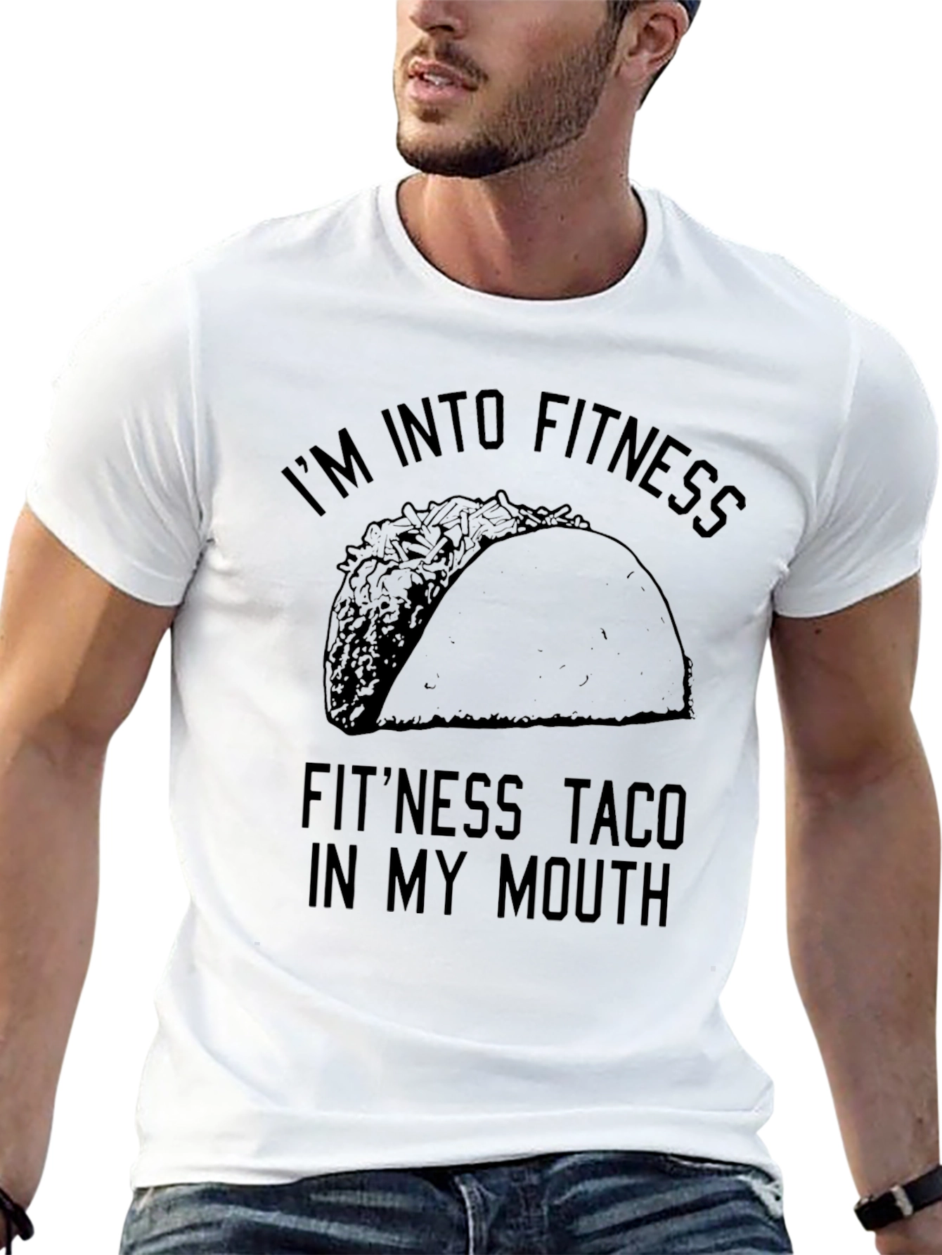 Fitness Taco Funny Graphic Tee Shirt