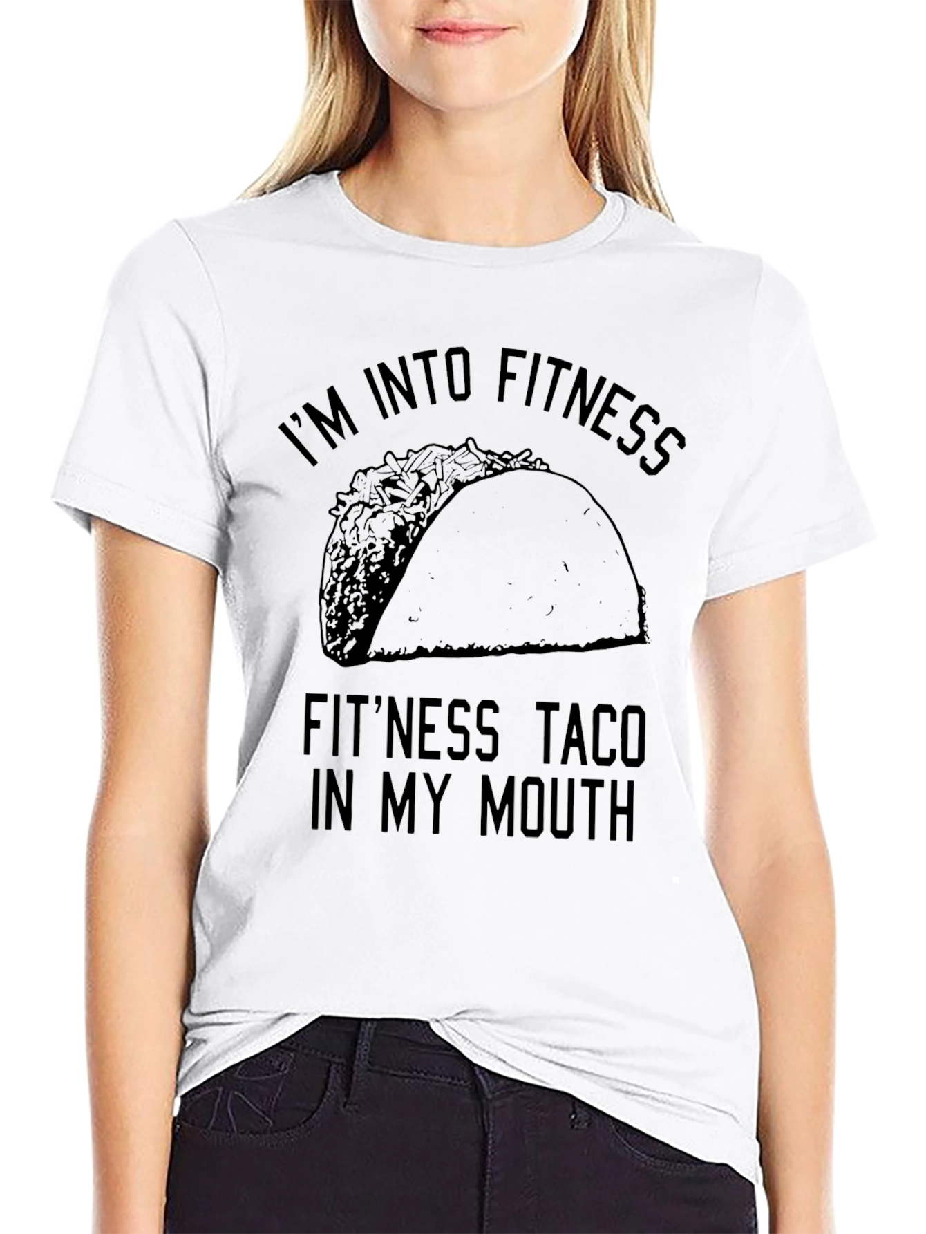 Fitness Taco Funny Graphic Tee Shirt