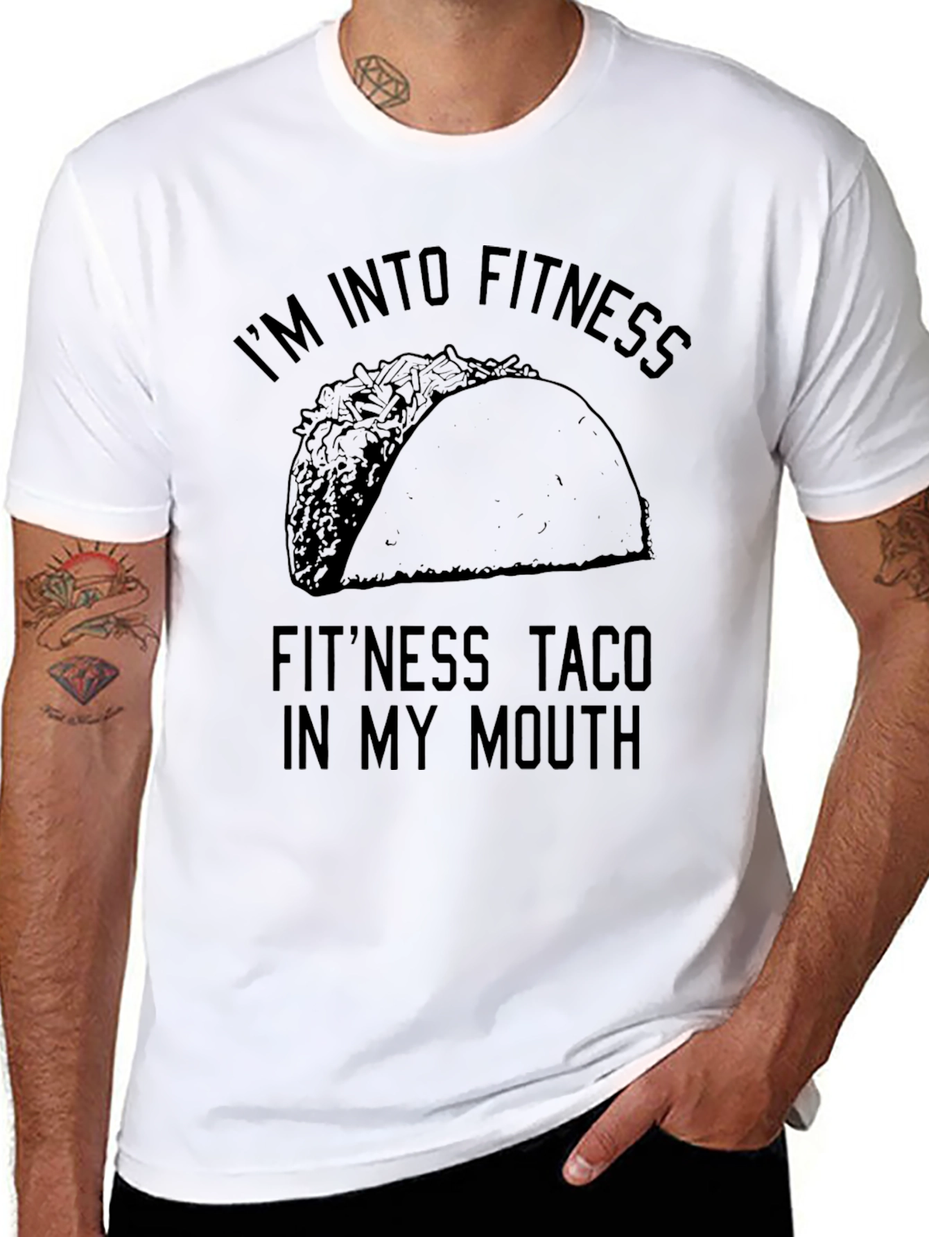 Fitness Taco Funny Graphic Tee Shirt