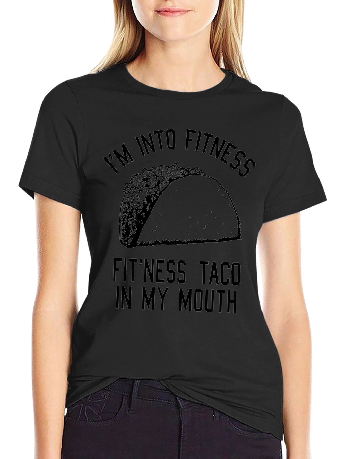 Fitness Taco Funny Graphic Tee Shirt