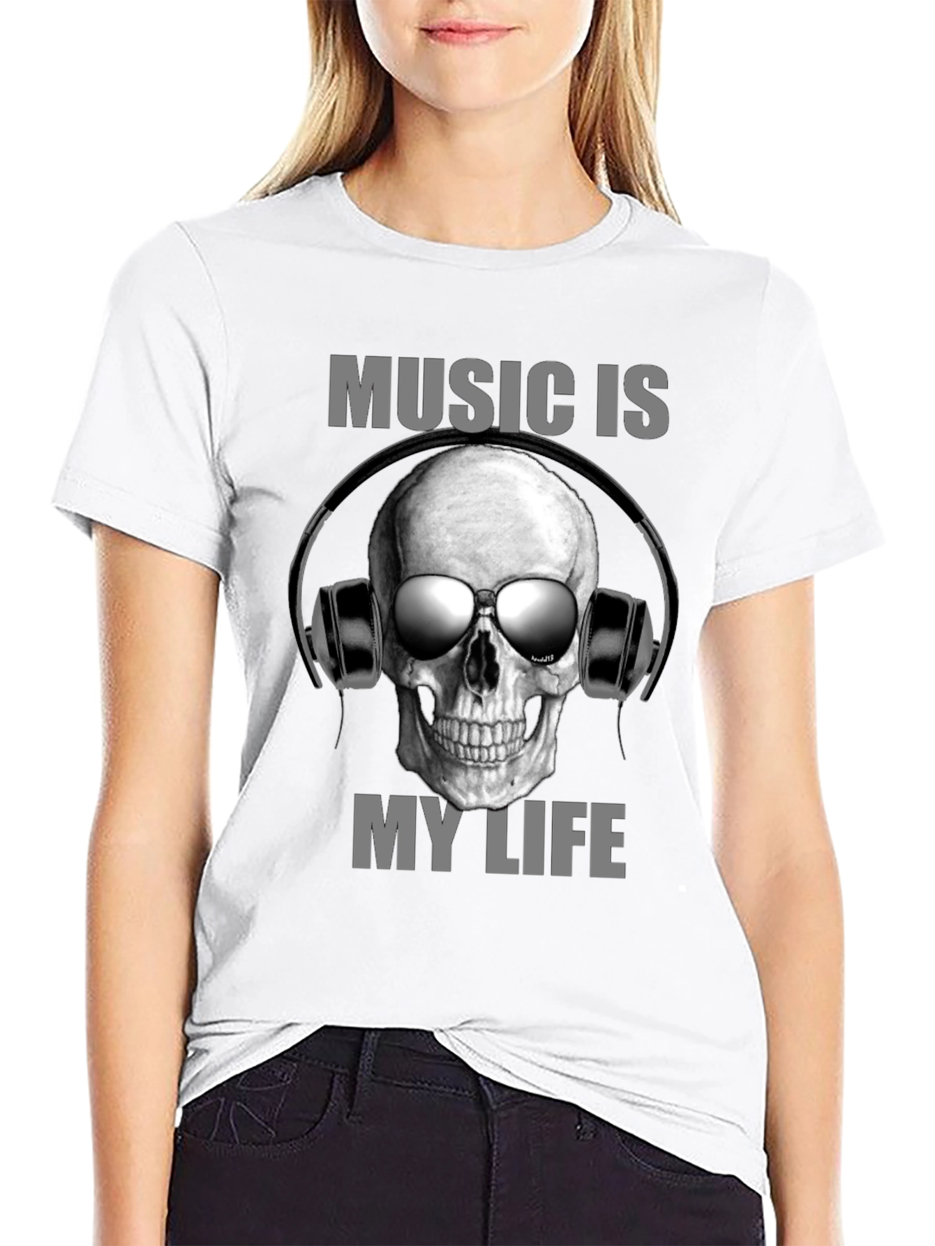 Music is My Life Skull Tee