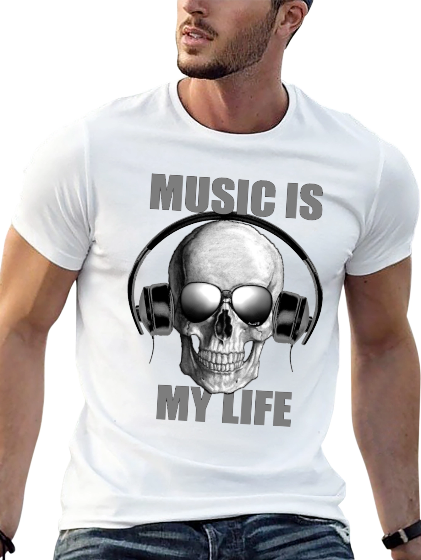 Music is My Life Skull Tee