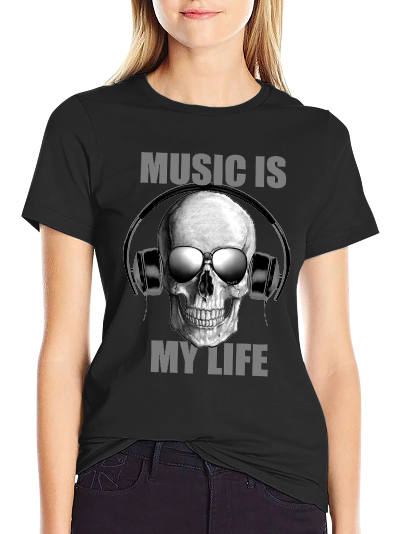Music is My Life Skull Tee