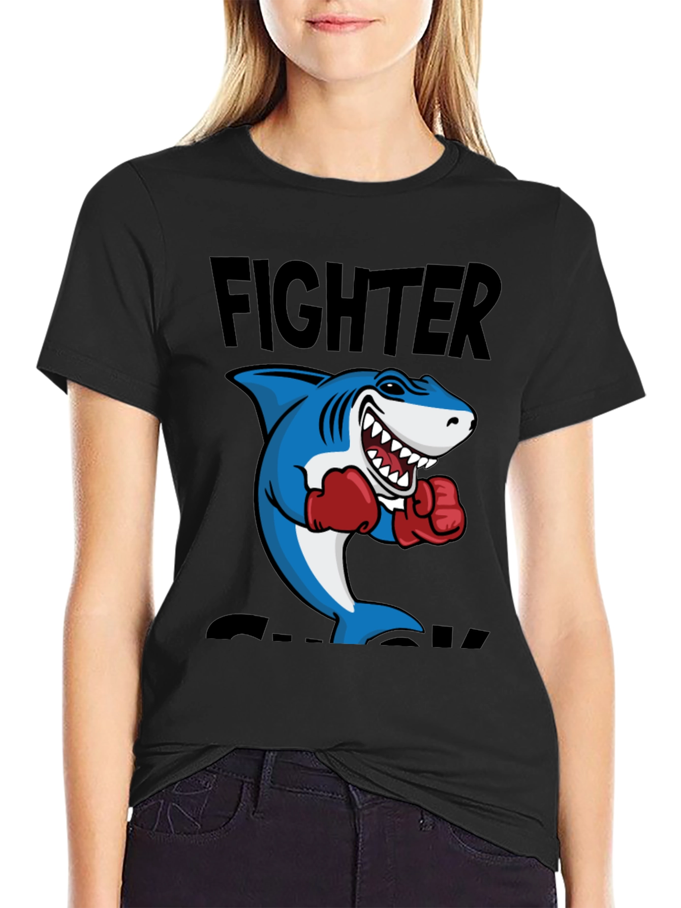 Fighter Shark Graphic T-Shirt