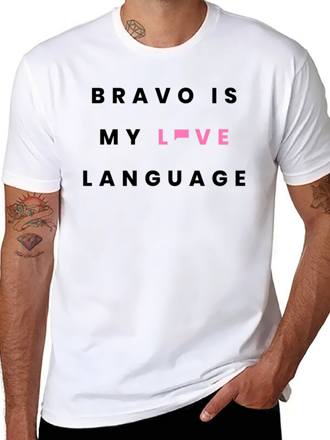 Bravo Is My Love Language Black Tee