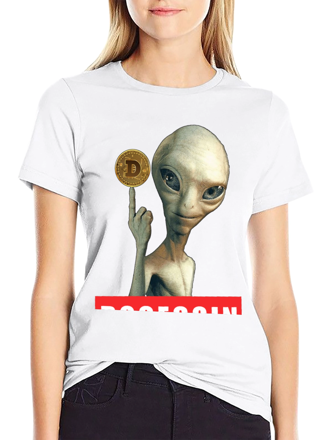 Alien Dogecoin T-Shirt - Crypto Tee