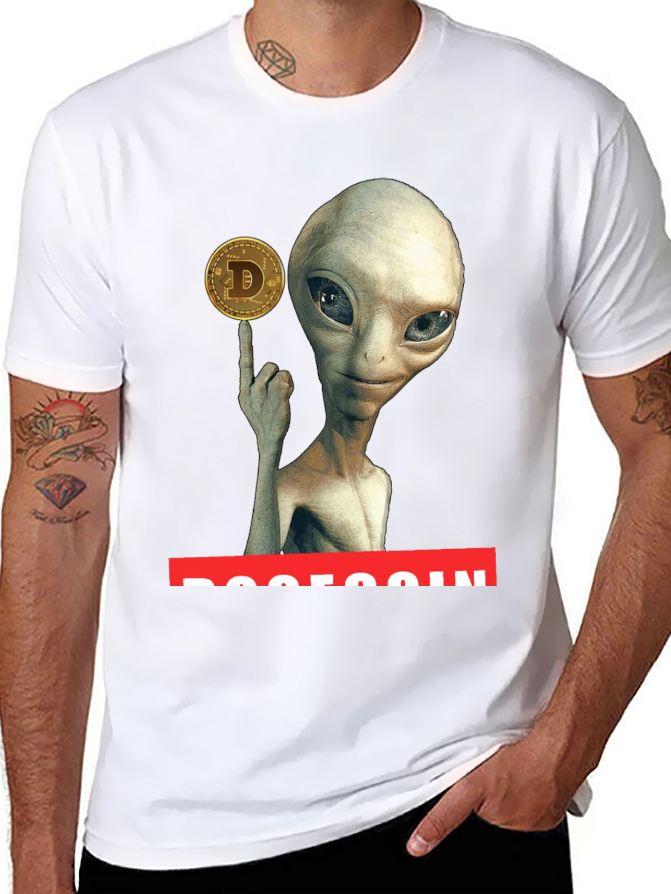 Alien Dogecoin T-Shirt - Crypto Tee