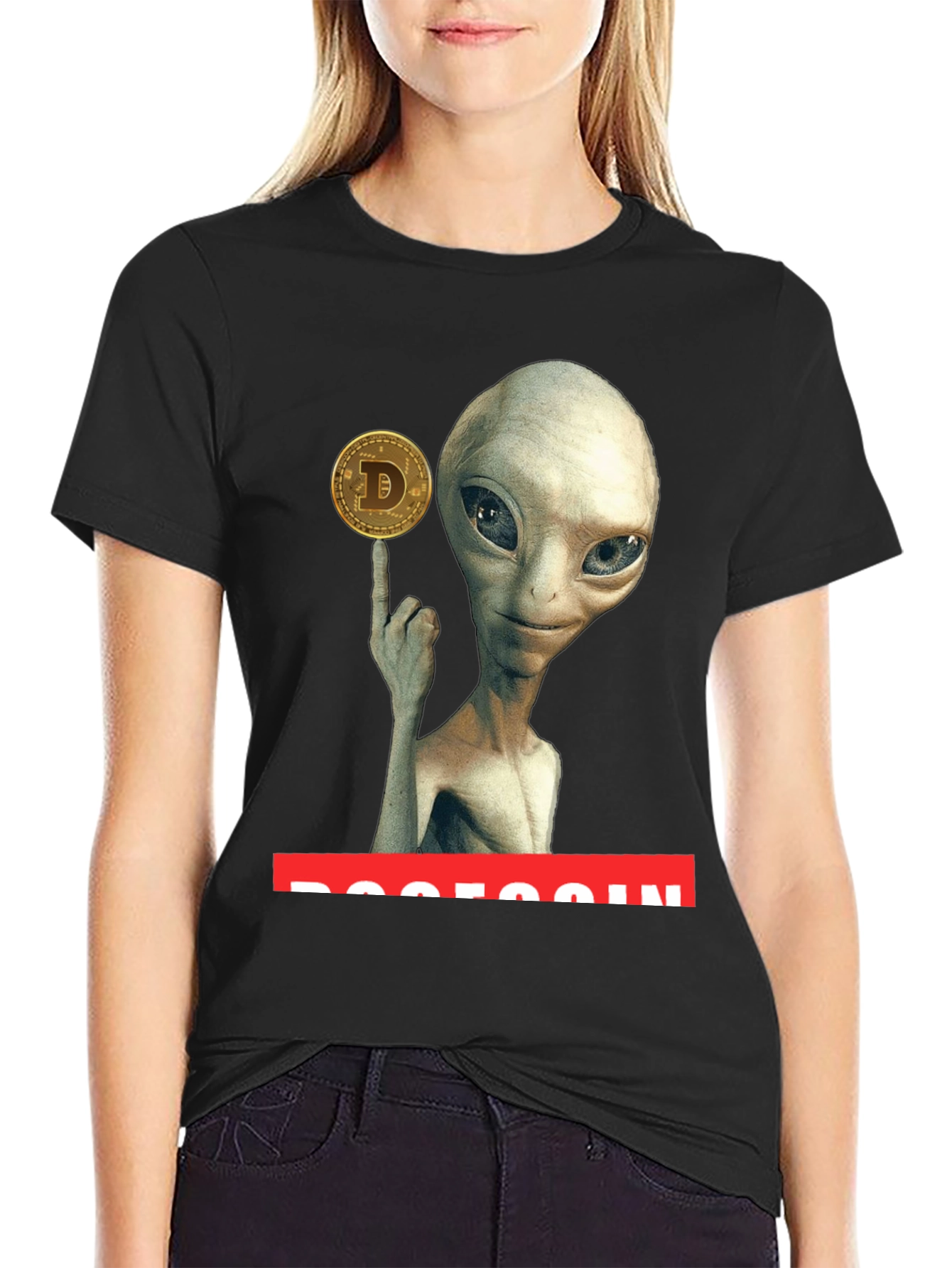 Alien Dogecoin T-Shirt - Crypto Tee