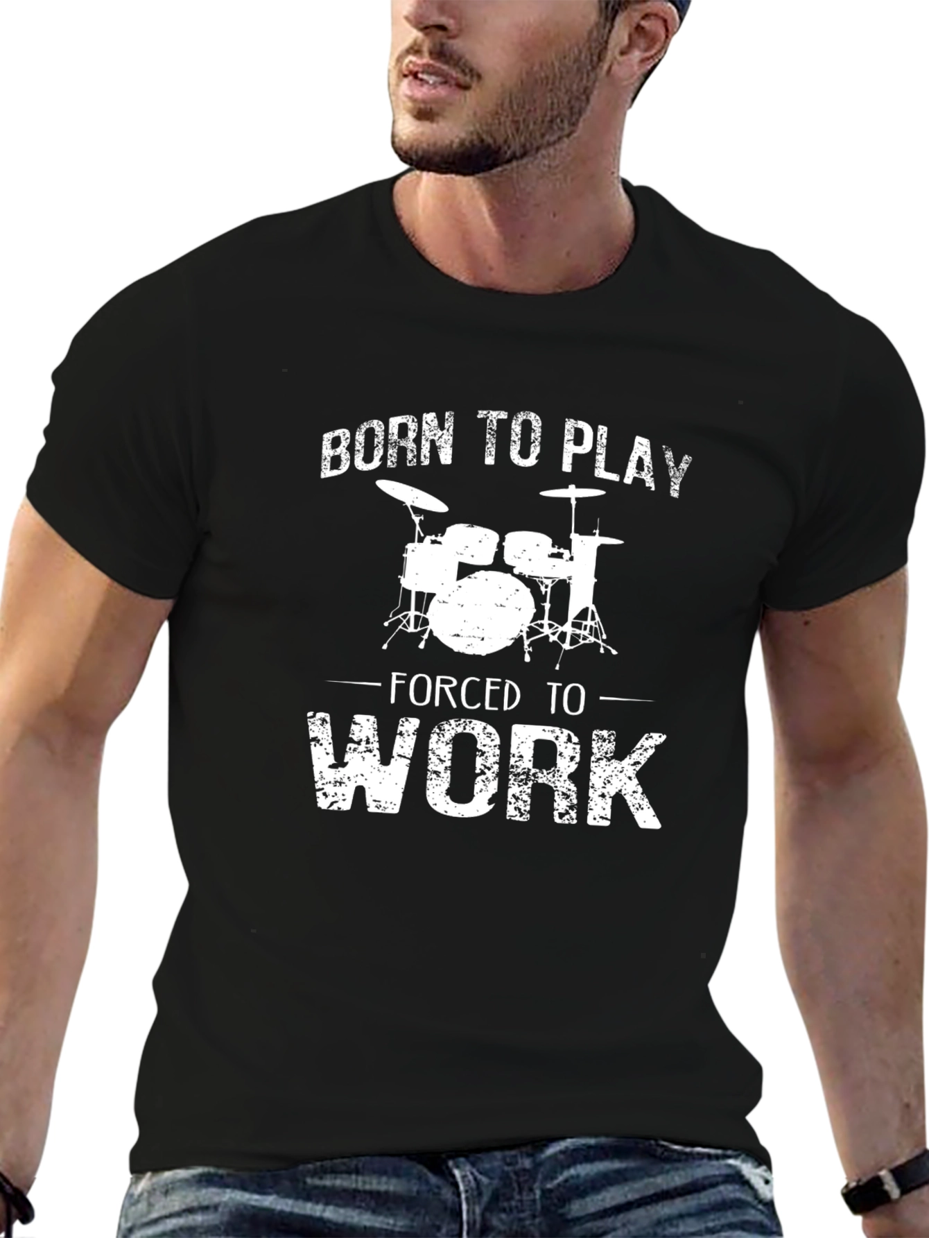 Born to Play Drummer Graphic Tee