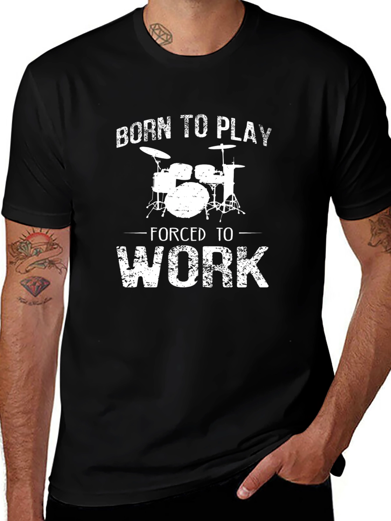 Born to Play Drummer Graphic Tee