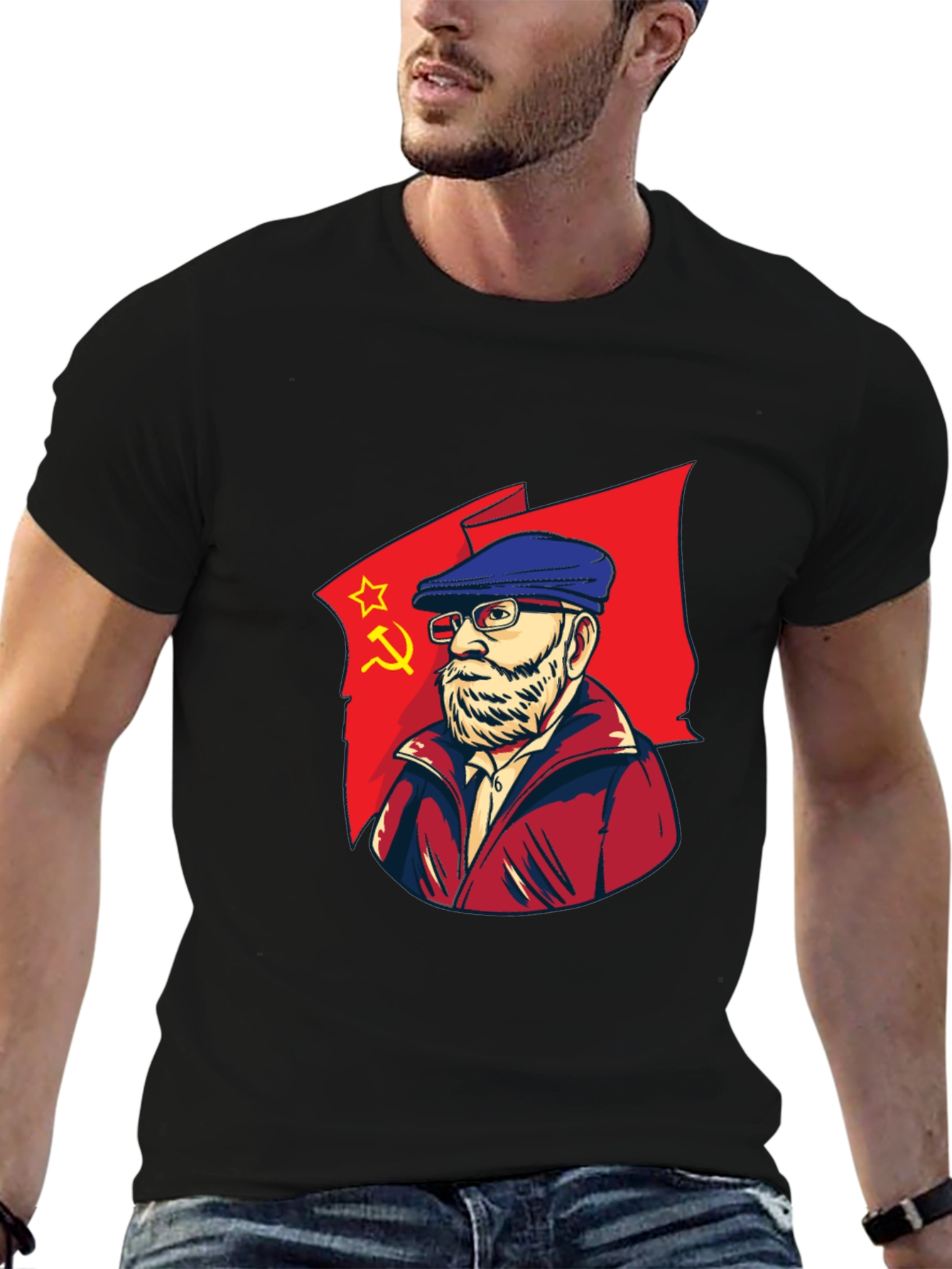 Political Design Black Graphic Tee
