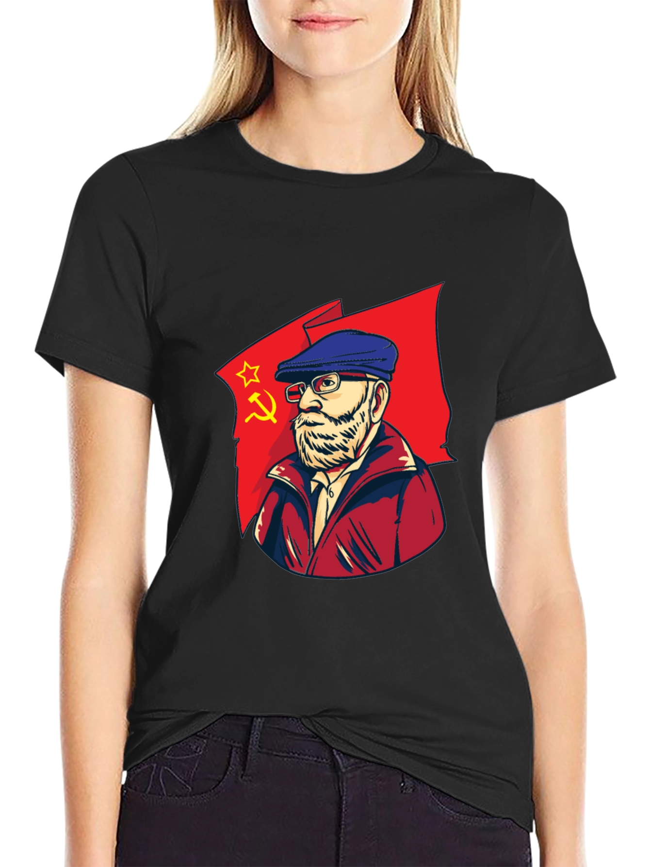 Political Design Black Graphic Tee