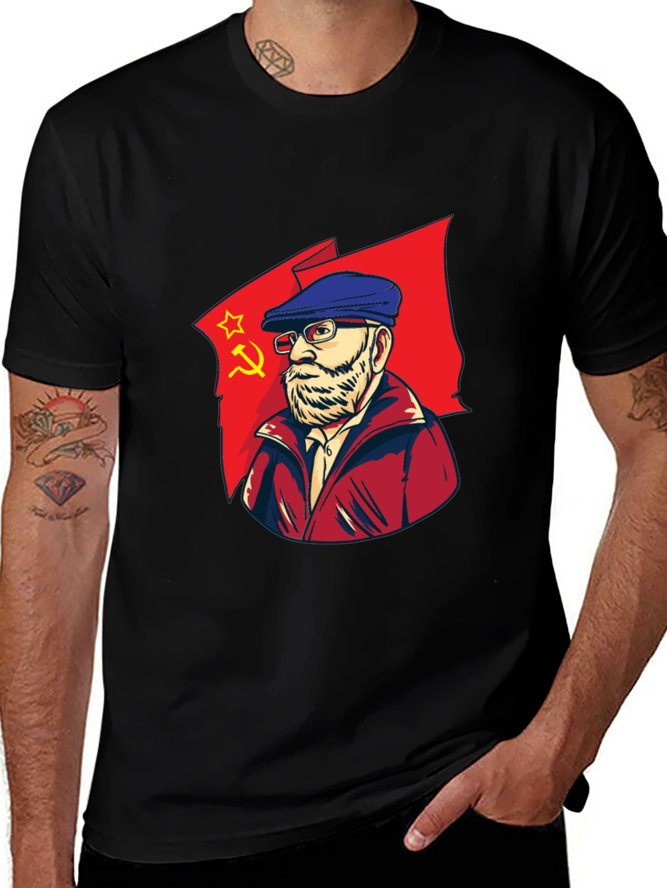Political Design Black Graphic Tee